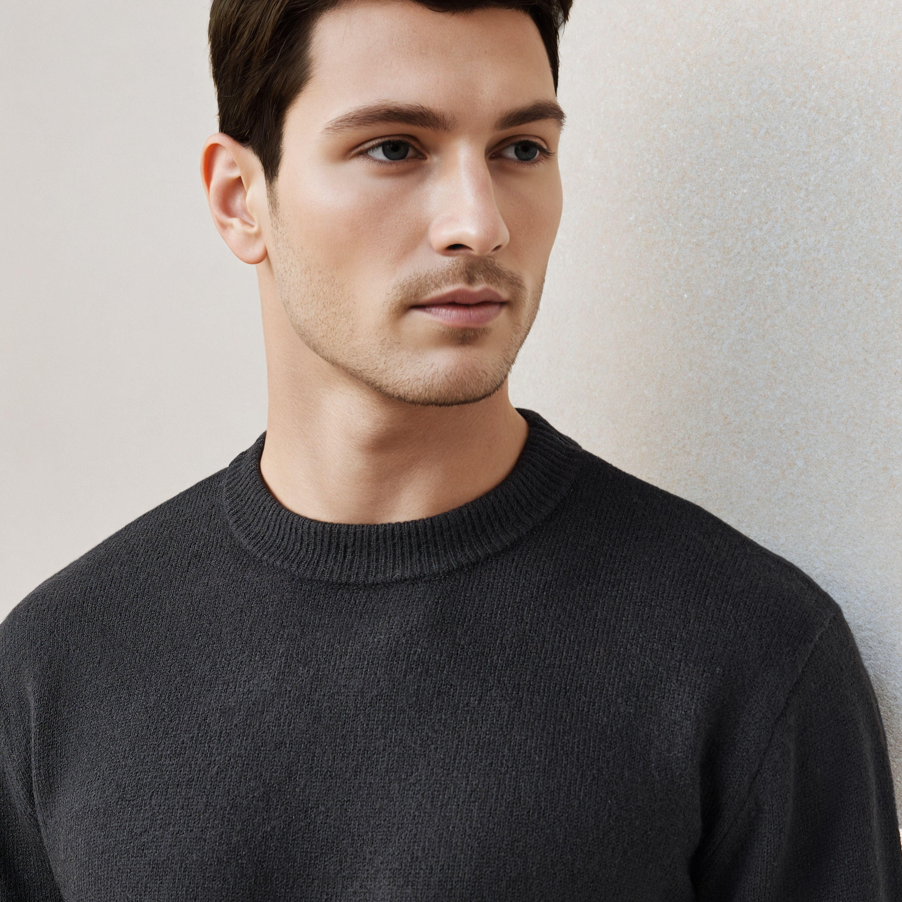 كنزة بارزة الملمس بياقة ضيقة-men-clothing-sweatersandpullovers-image-2