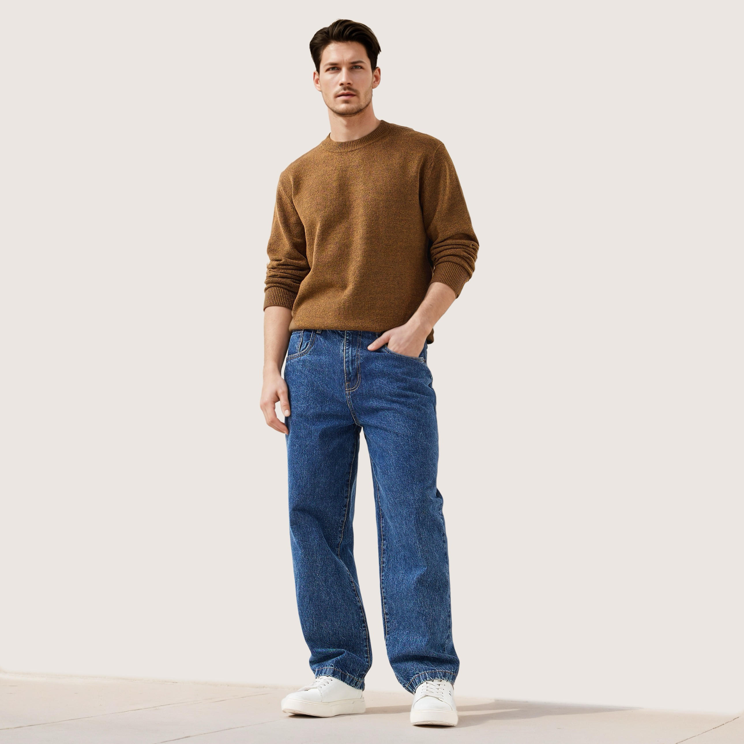 Textured Sweater with Crew Neck-men-clothing-sweatersandpullovers-image-2