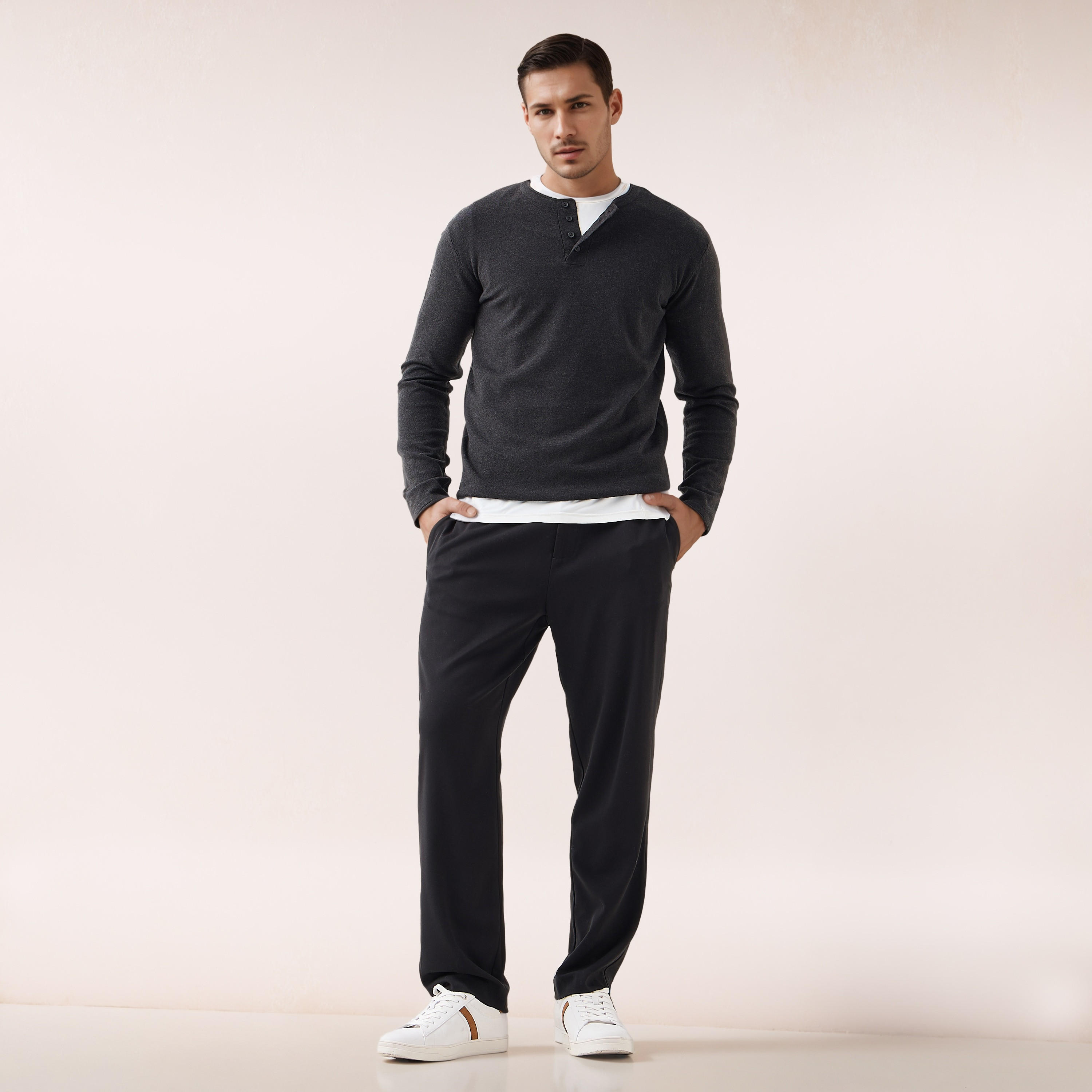 Henley Collar Sweater with Long Sleeves-men-clothing-sweatersandpullovers-image-2