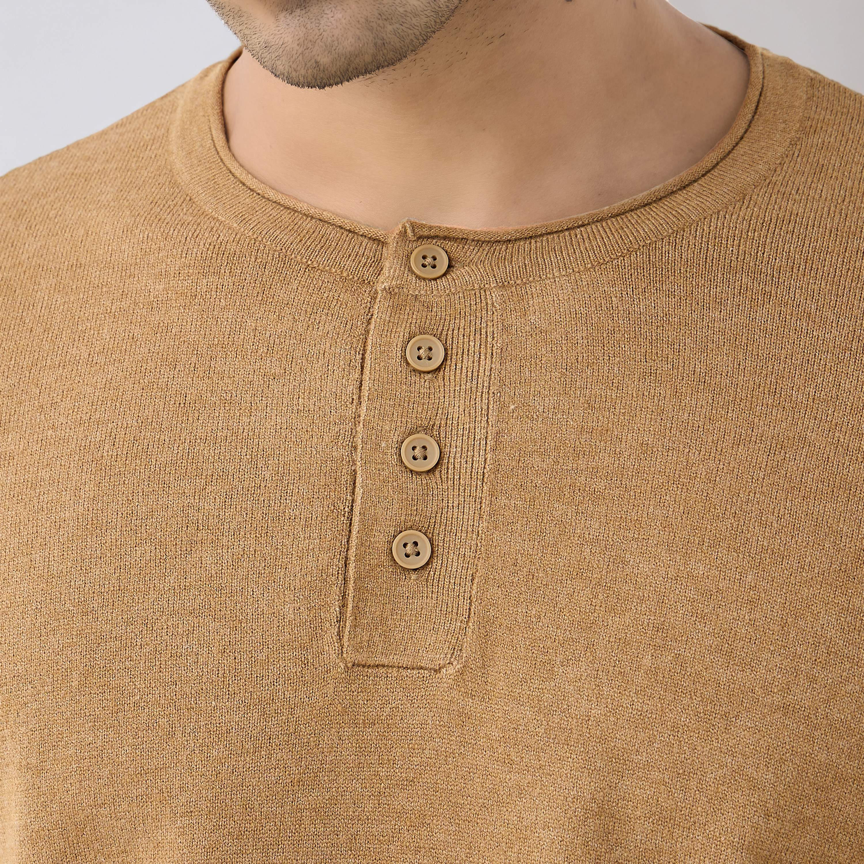 كنزة بياقة هينلي وأكمام طويلة-men-clothing-sweatersandpullovers-image-2