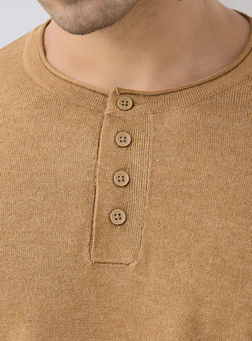 كنزة بياقة هينلي وأكمام طويلة-men-clothing-sweatersandpullovers-image-2