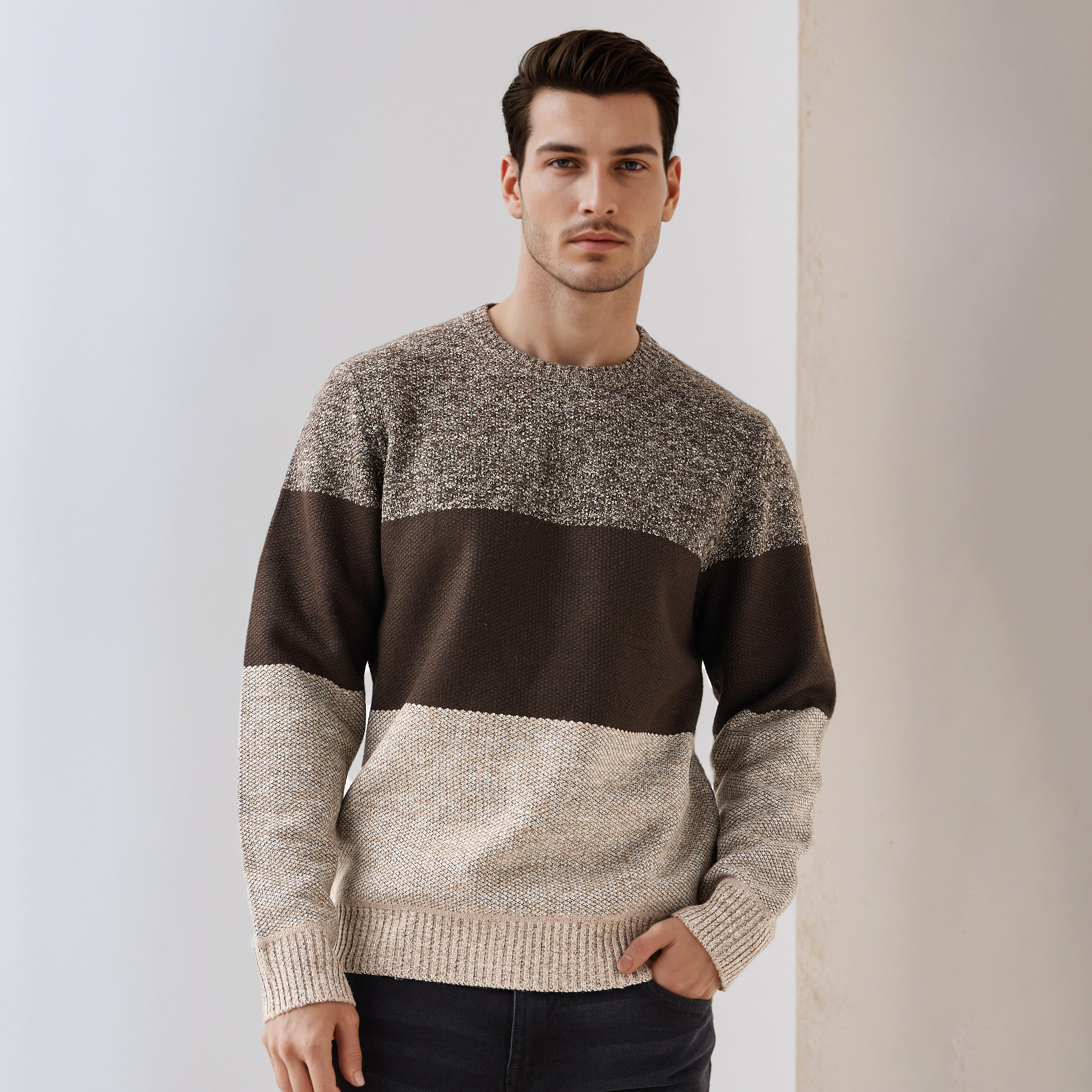 Men Crew Neck Striped Sweater-men-clothing-sweatersandpullovers-image-1