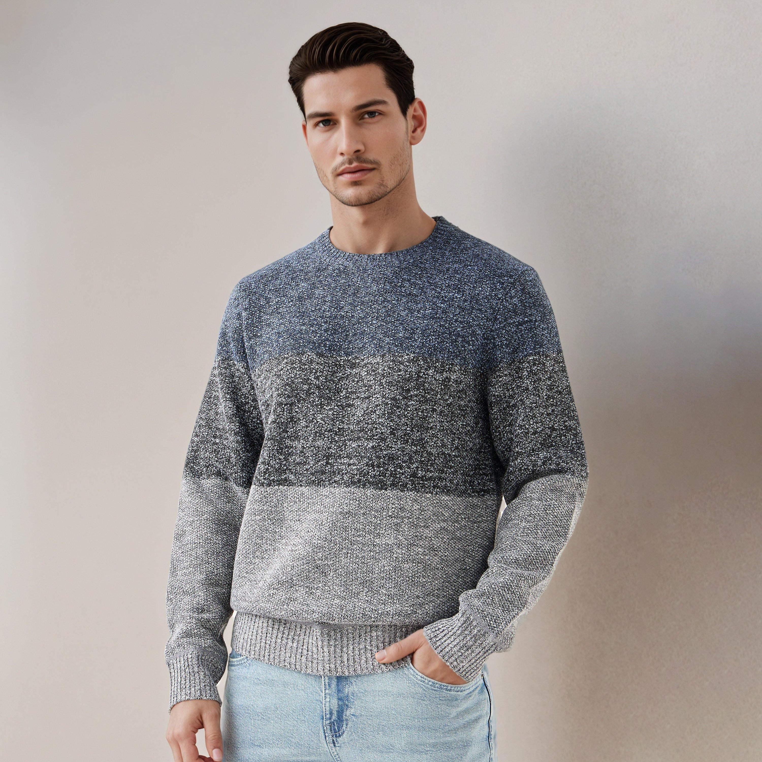 كنزة مقلمة بياقة ضيقة للرجال-men-clothing-sweatersandpullovers-image-5