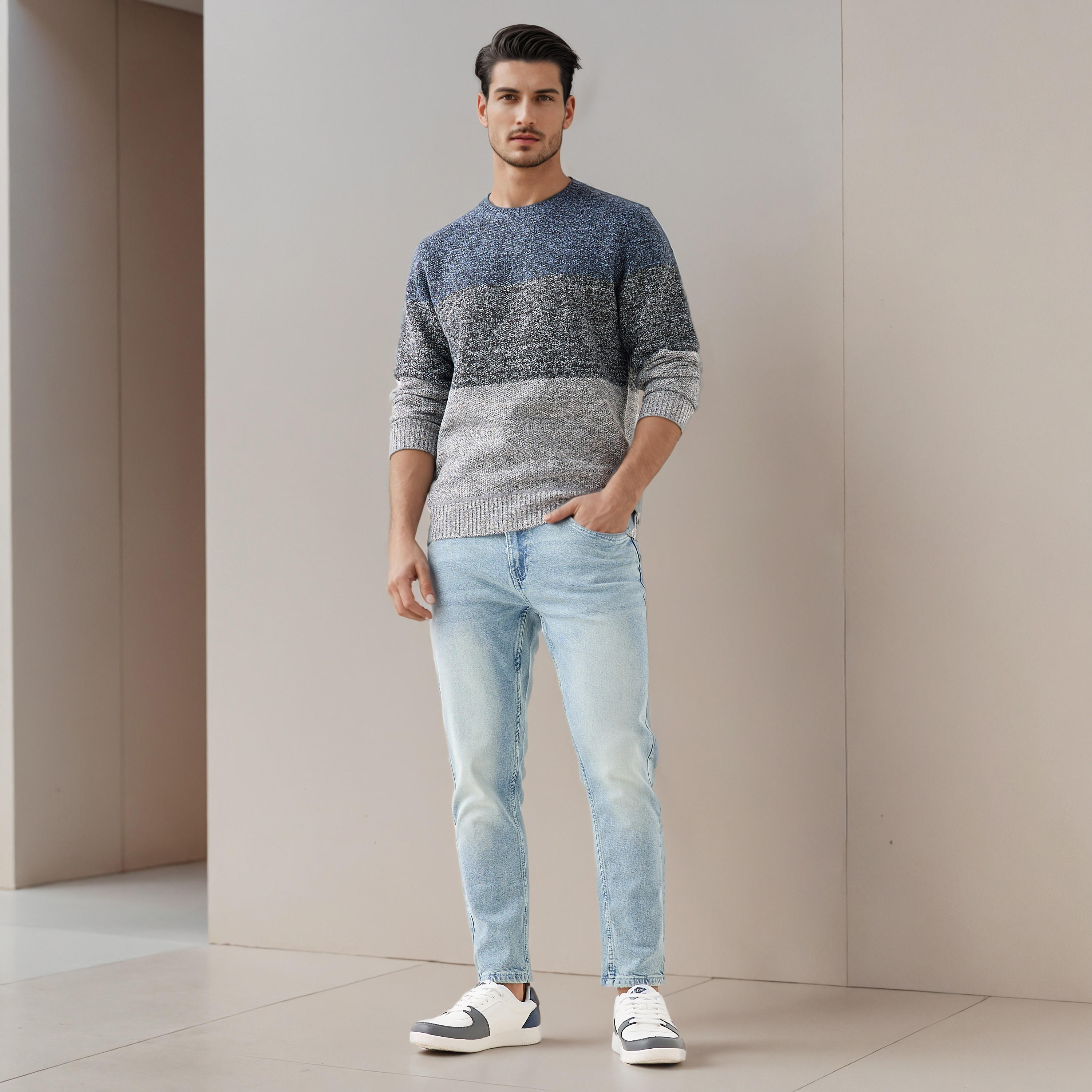 كنزة مقلمة بياقة ضيقة للرجال-men-clothing-sweatersandpullovers-image-4