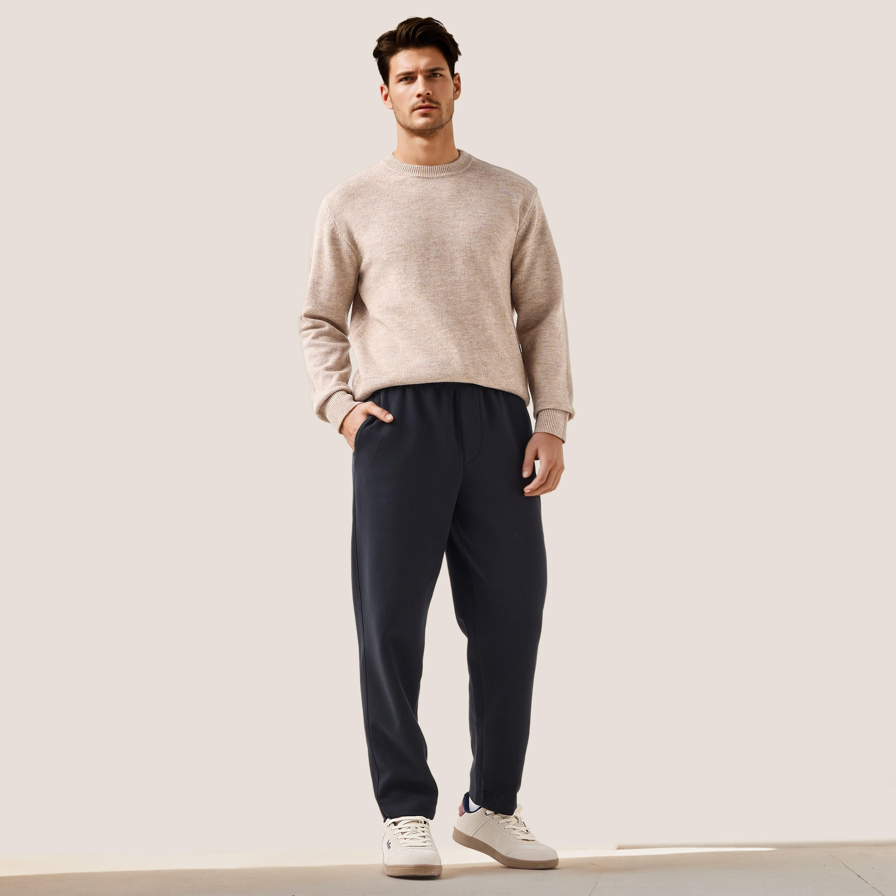Men Regular Fit Joggers with Flexi Waist-men-clothing-bottoms-joggers-image-2