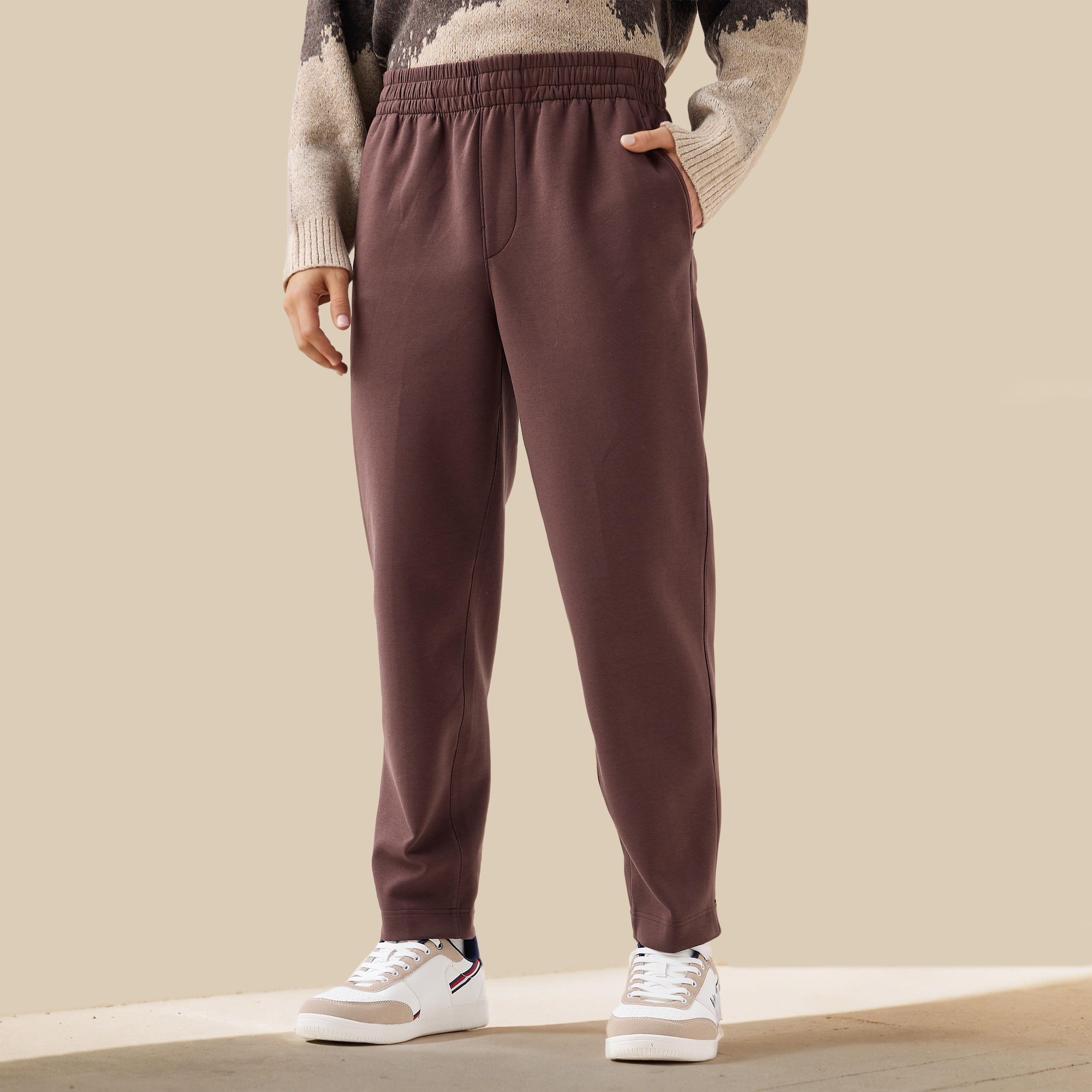Men Regular Fit Joggers with Flexi Waist-men-clothing-bottoms-joggers-image-1