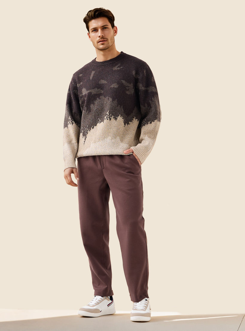 Men Regular Fit Joggers with Flexi Waist-men-clothing-bottoms-joggers-image-2