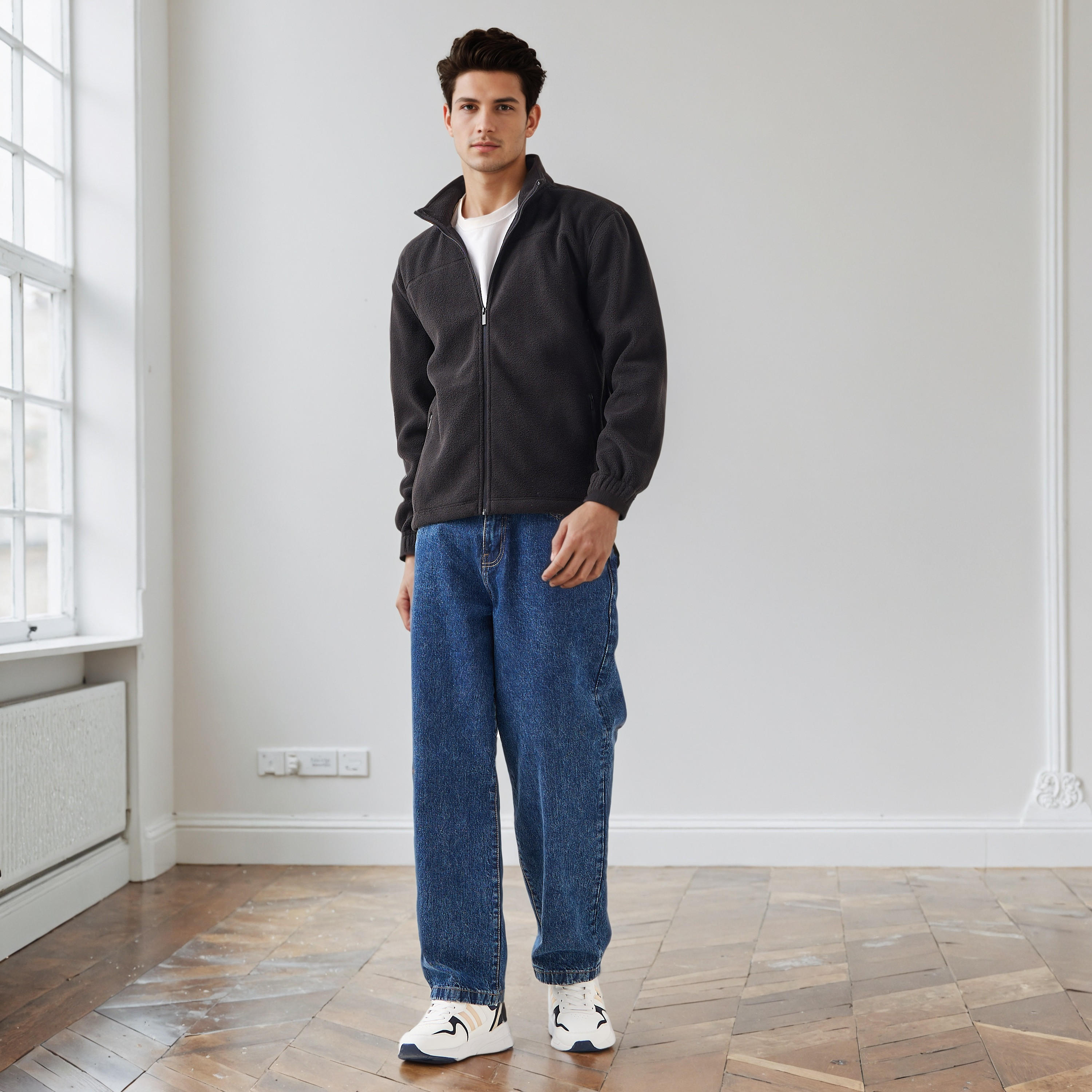 جاكيت صوف بقصّة عادية وياقة عالية للرجال-men-clothing-jacketsandblazers-jackets-image-4