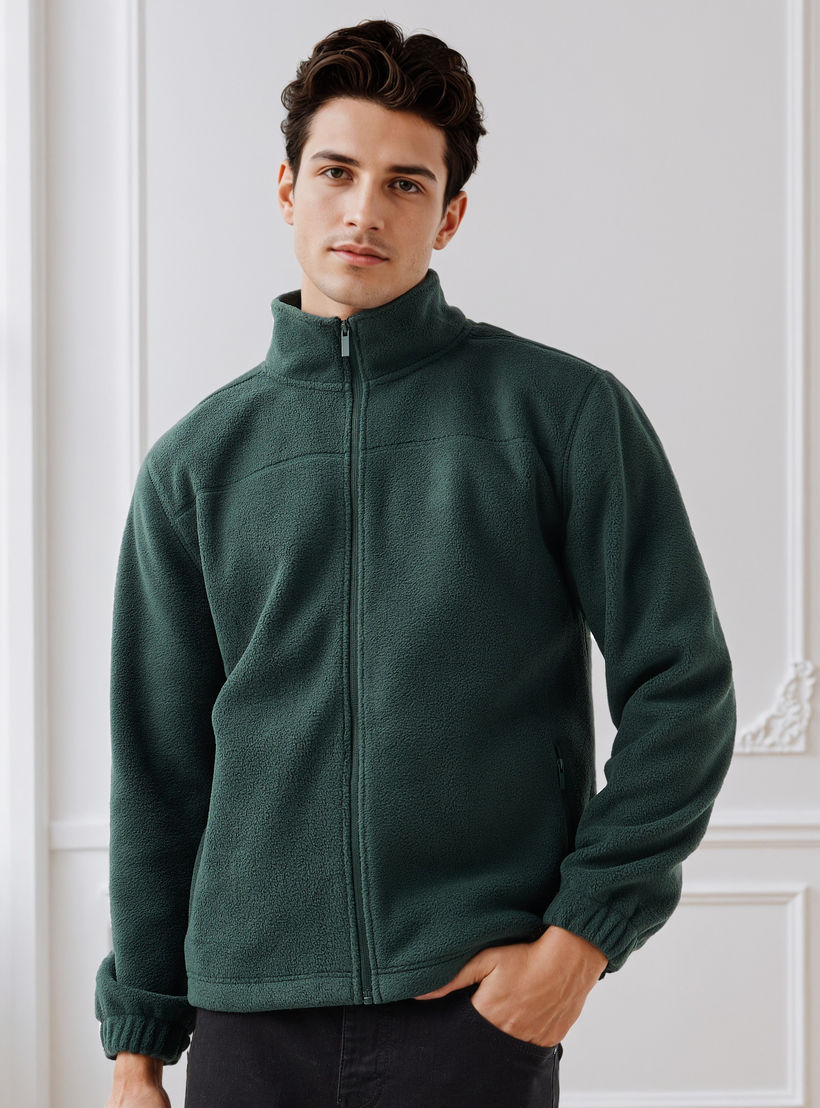 جاكيت صوف بقصّة عادية وياقة عالية للرجال-men-clothing-jacketsandblazers-jackets-image-1