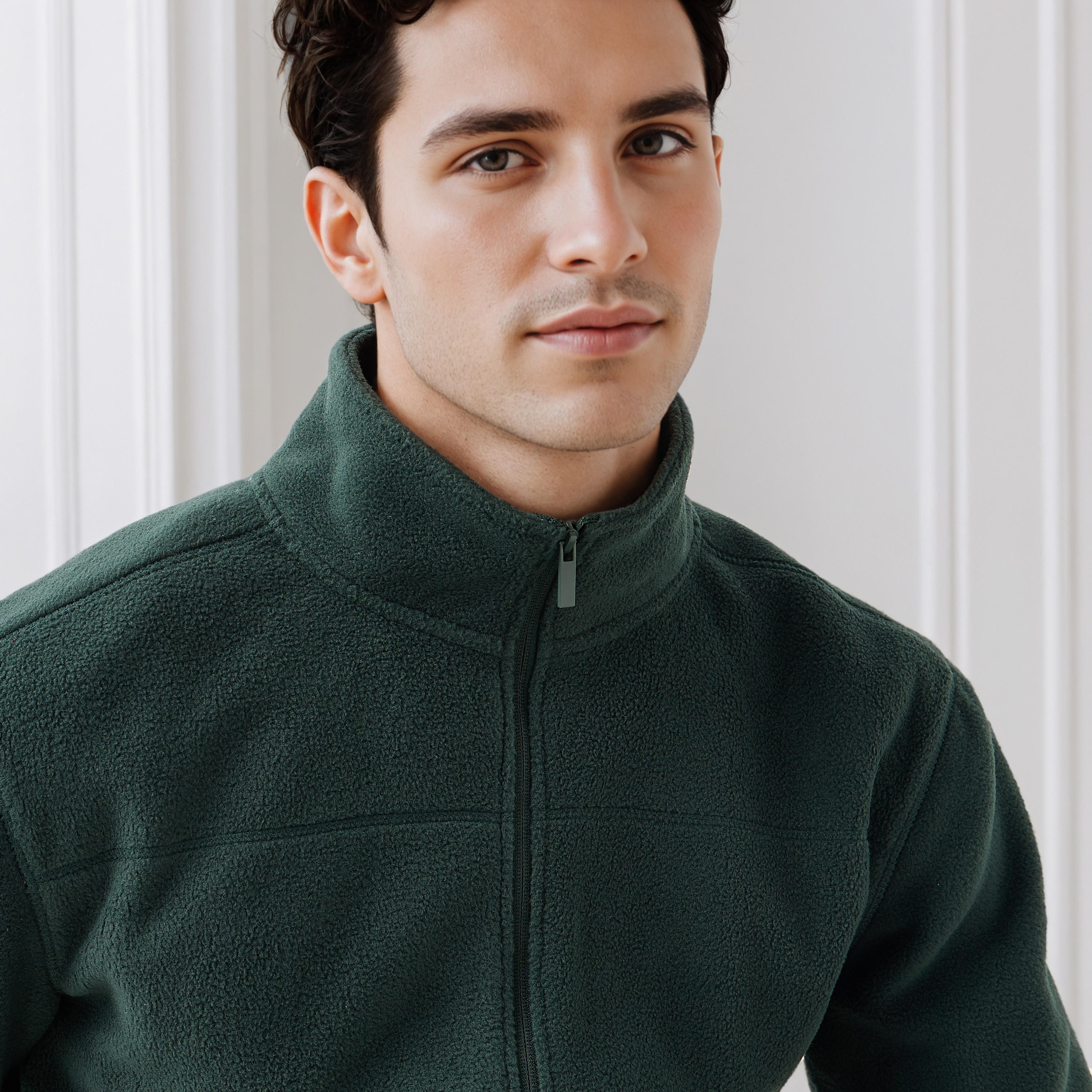 جاكيت صوف بقصّة عادية وياقة عالية للرجال-men-clothing-jacketsandblazers-jackets-image-5