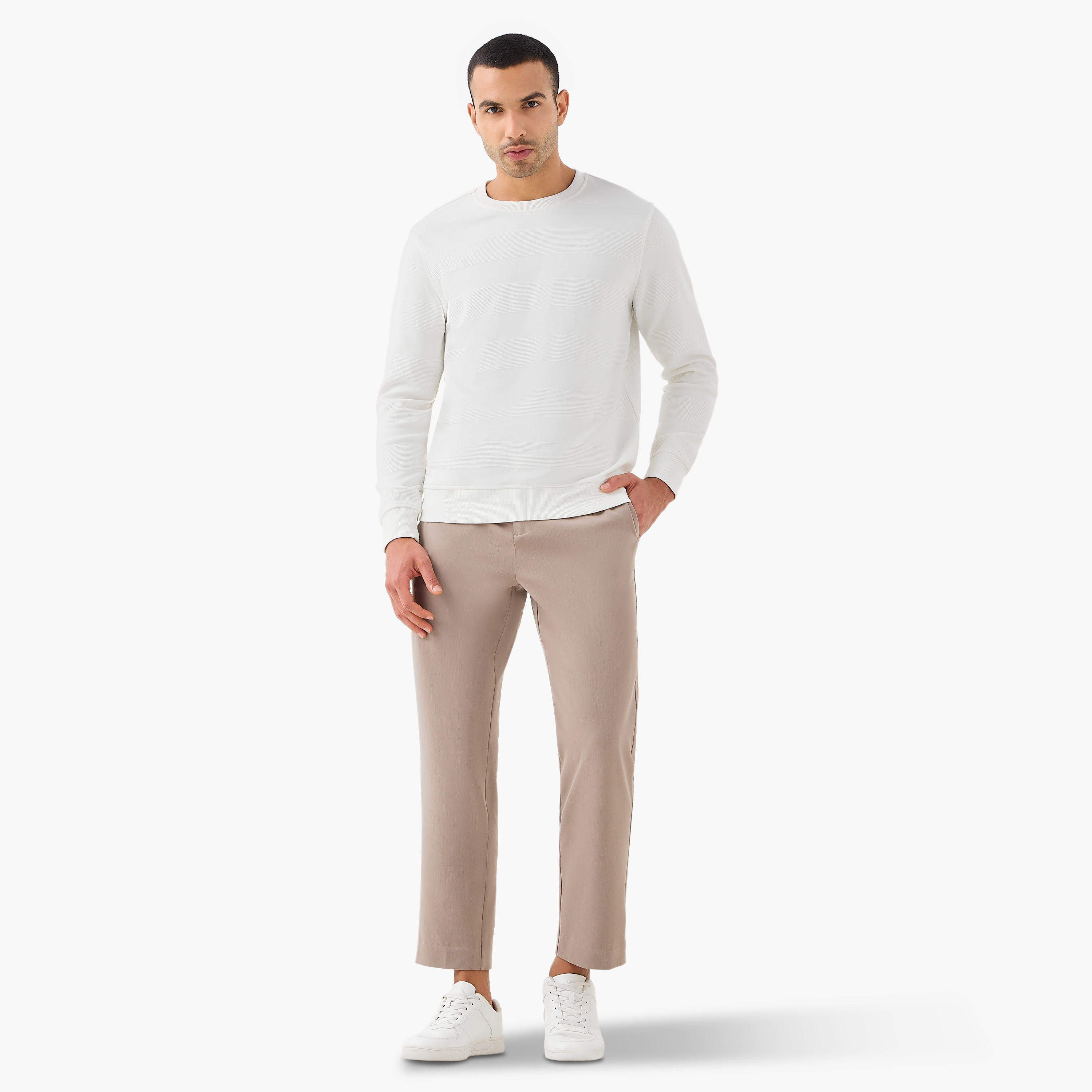 Ottoman Textured Sweatshirt-men-winterwear-hoodiesandsweatshirts-image-2