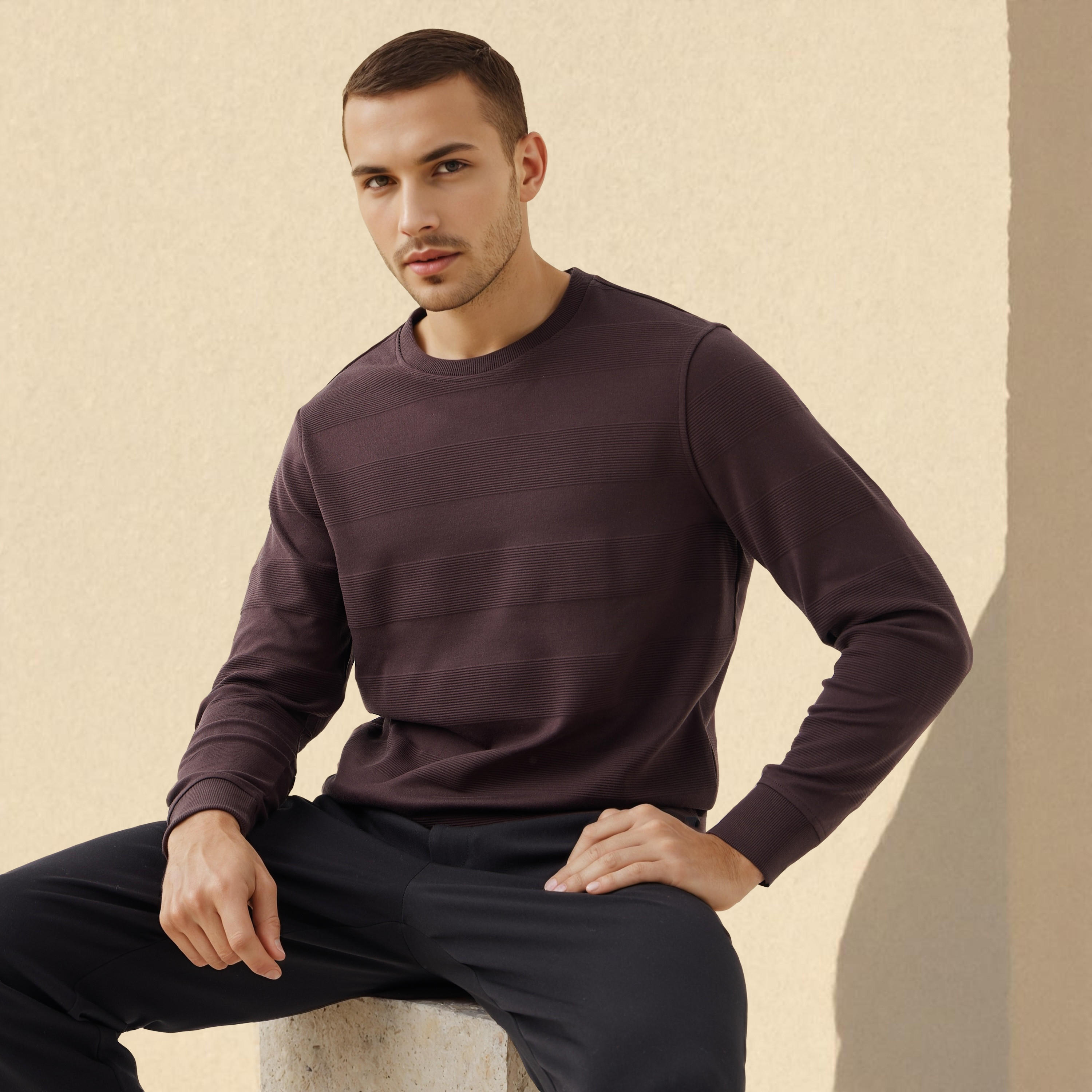 Ottoman Textured Sweatshirt-men-winterwear-hoodiesandsweatshirts-image-1