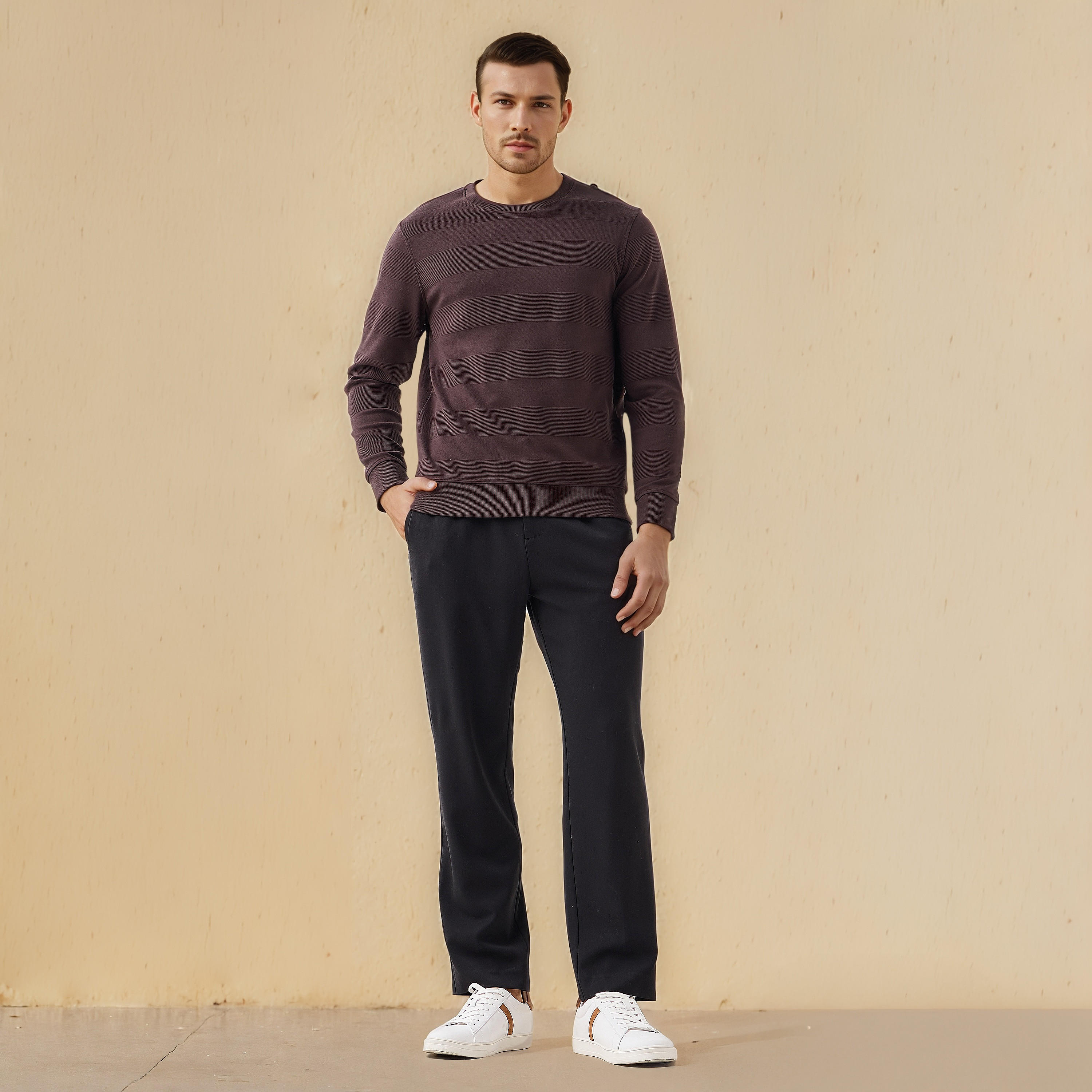 Ottoman Textured Sweatshirt-men-winterwear-hoodiesandsweatshirts-image-2
