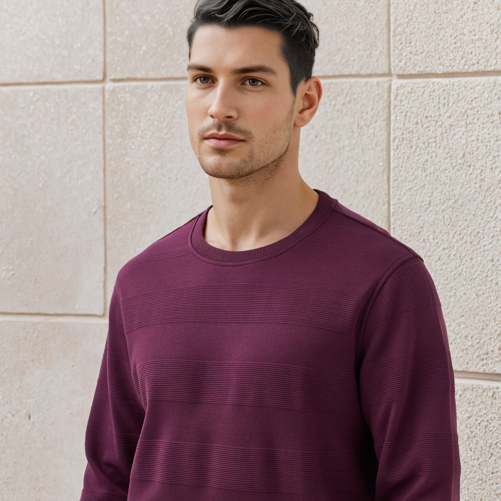 Ottoman Textured Sweatshirt-men-winterwear-hoodiesandsweatshirts-image-4