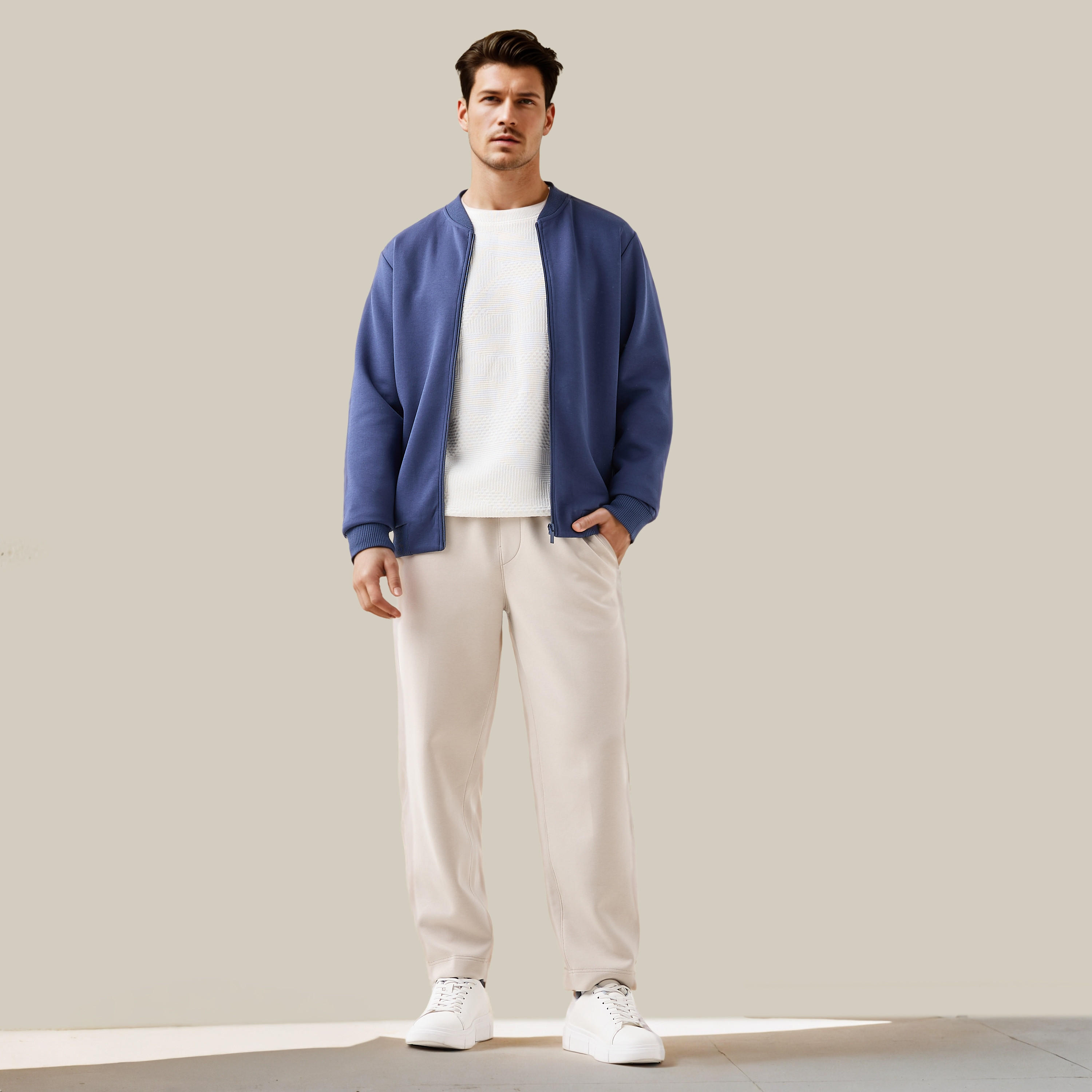 Men Regular Fit Bomber Jacket-men-clothing-jacketsandblazers-jackets-image-2
