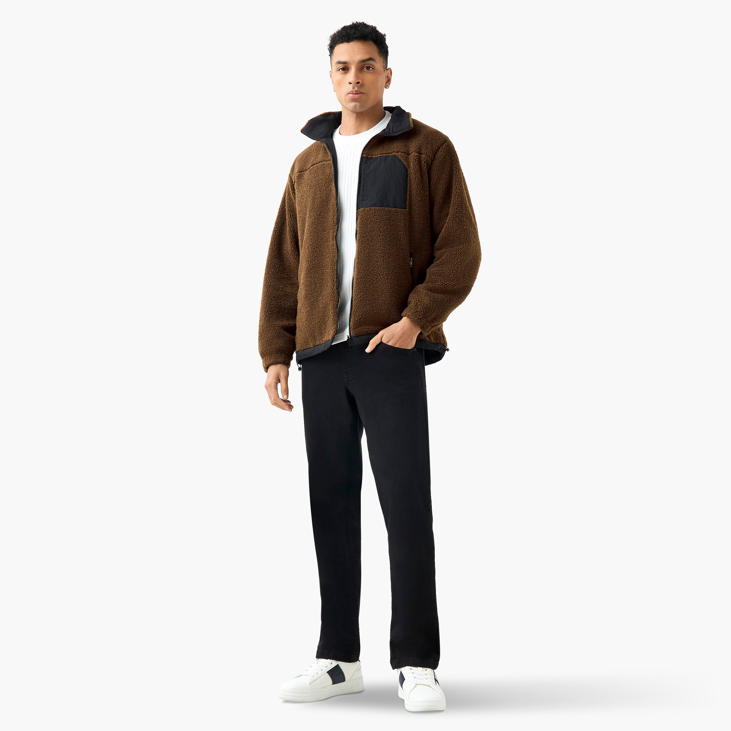 Men Regular Fit Reversible Fleece Jacket-men-clothing-jacketsandblazers-jackets-image-3