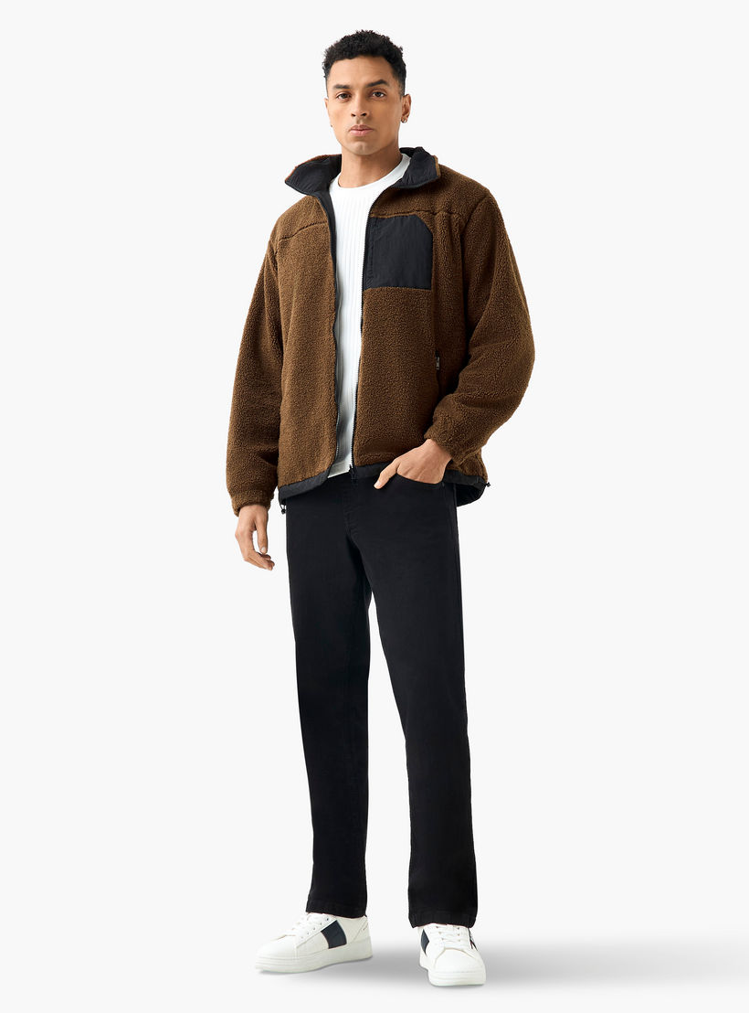 Men Regular Fit Reversible Fleece Jacket-men-clothing-jacketsandblazers-jackets-image-3