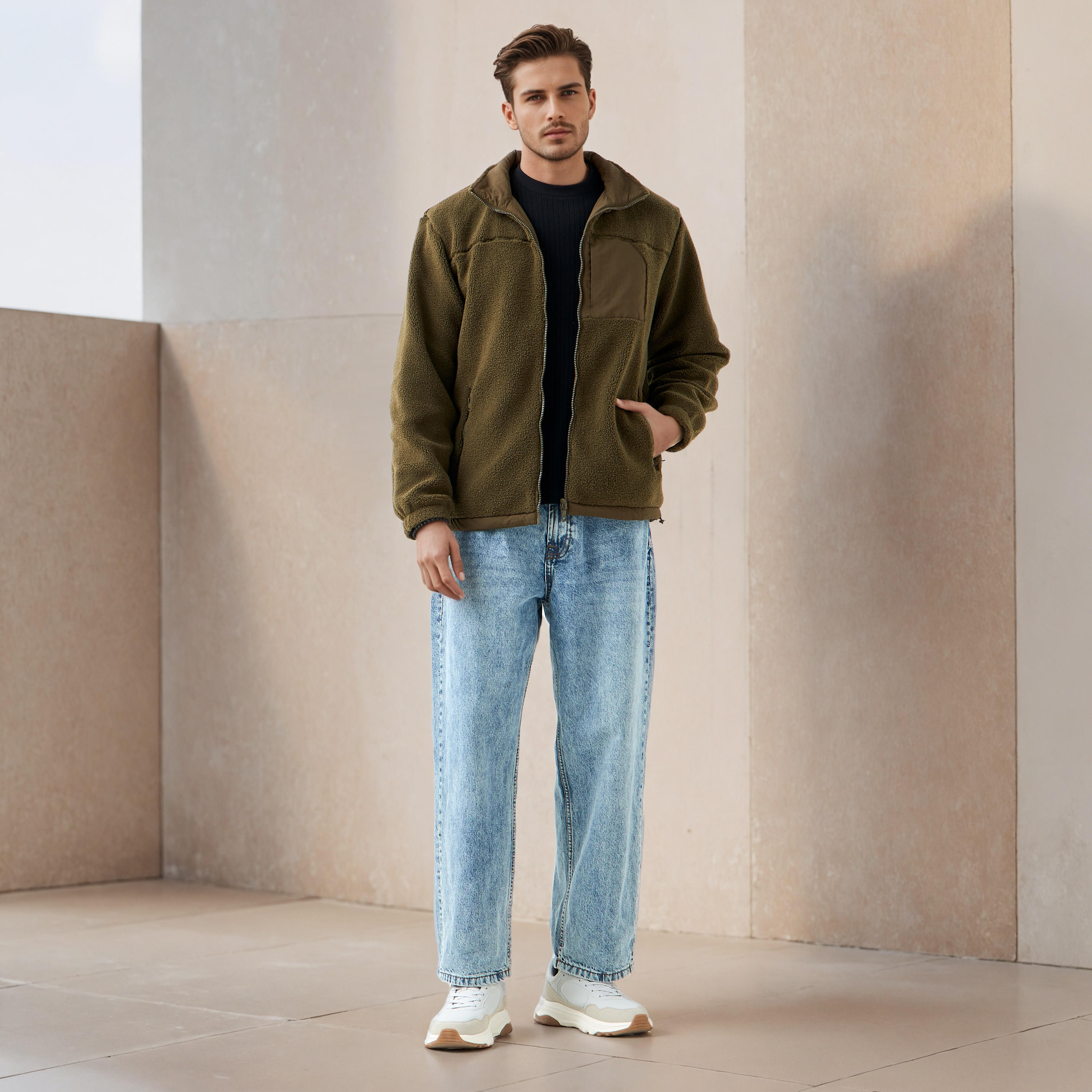 جاكيت صوف رجالي على الوجهين بقصة عادية-men-clothing-jacketsandblazers-jackets-image-2