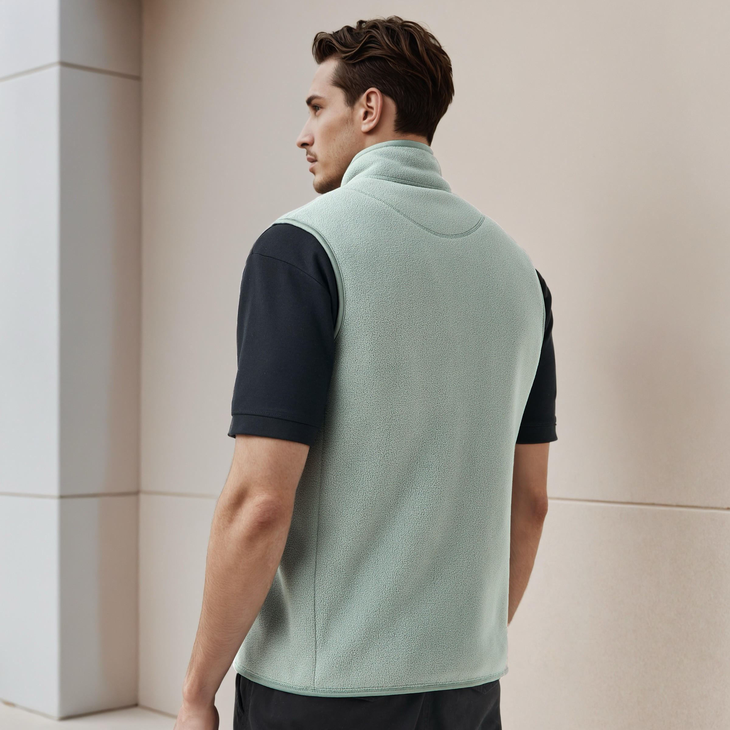 Men Regular Fit High Neck Sleeveless Jacket-men-clothing-jacketsandblazers-jackets-image-3