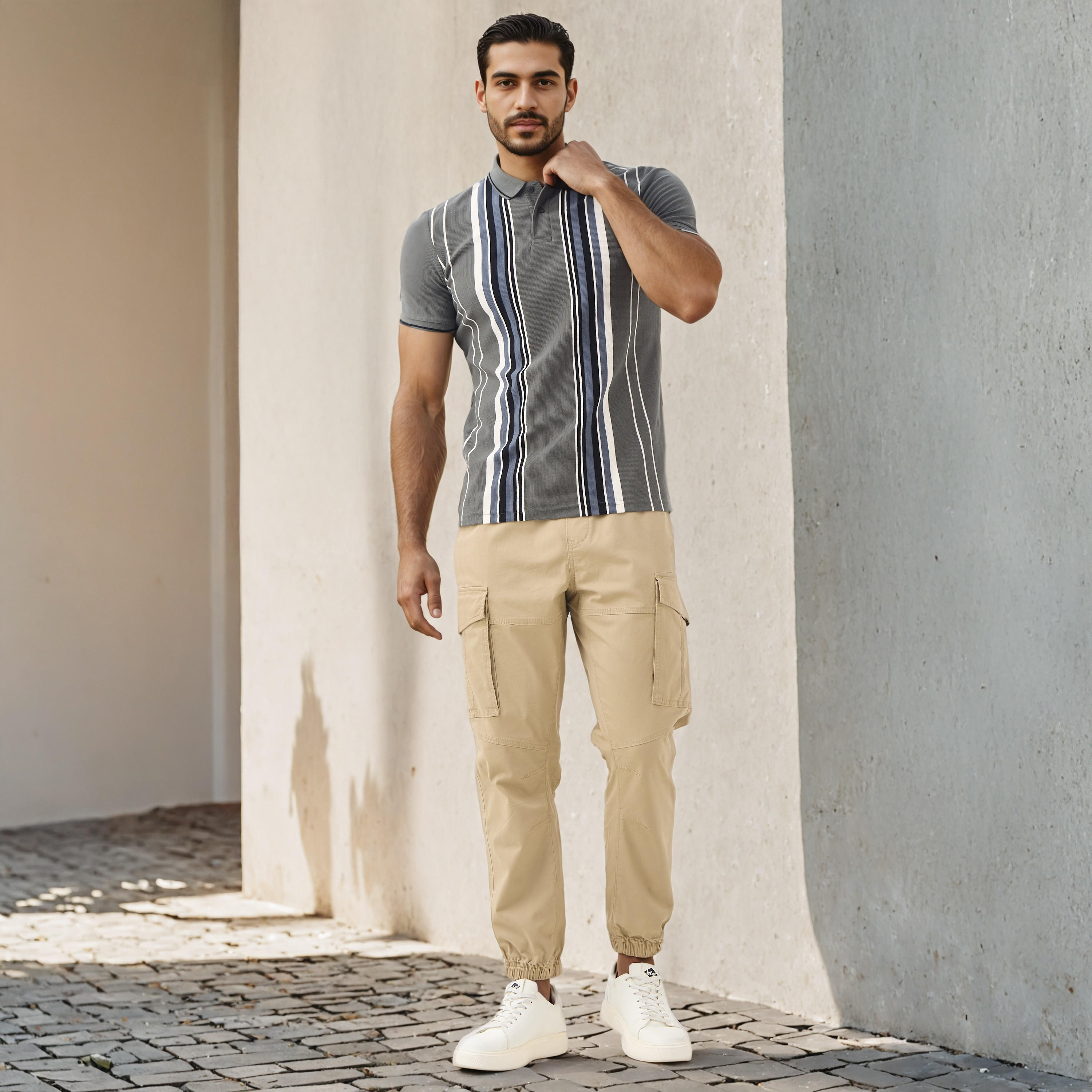تيشيرت بولو بيكيه مقلم-men-clothing-tshirtsandpolos-polos-image-2