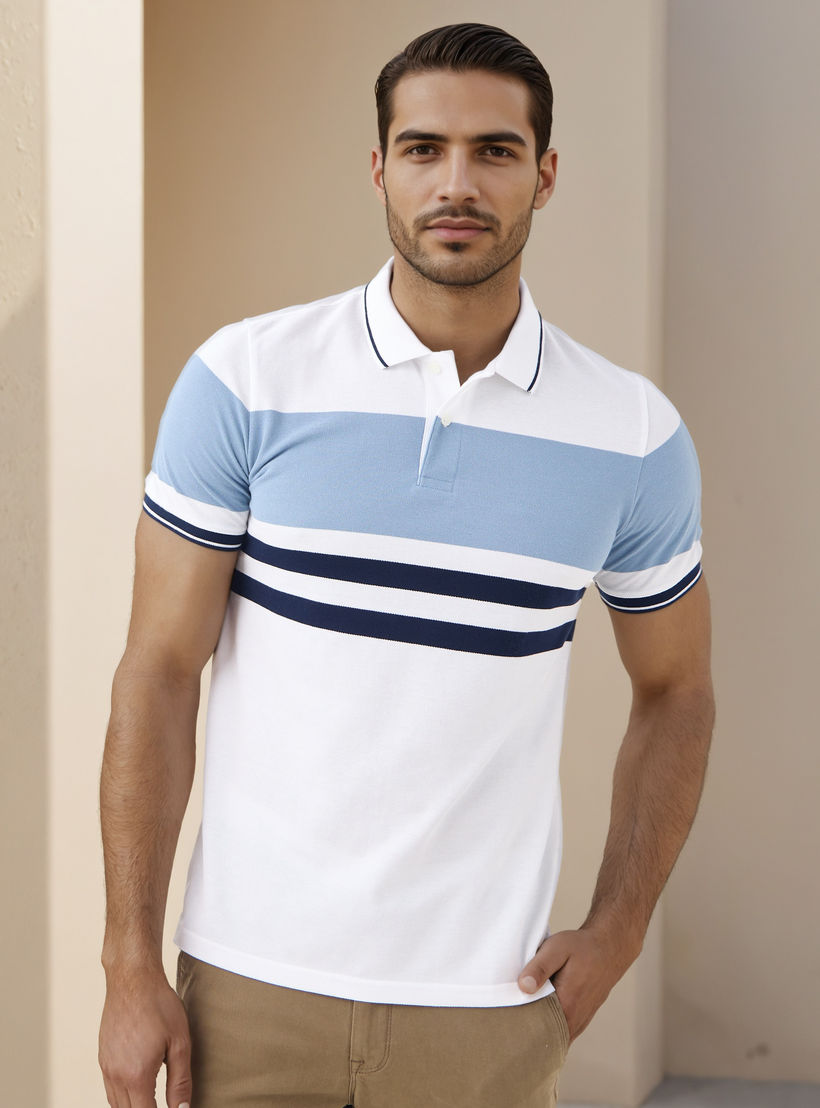 Striped Pique Polo T-shirt-men-clothing-tshirtsandpolos-polos-image-1