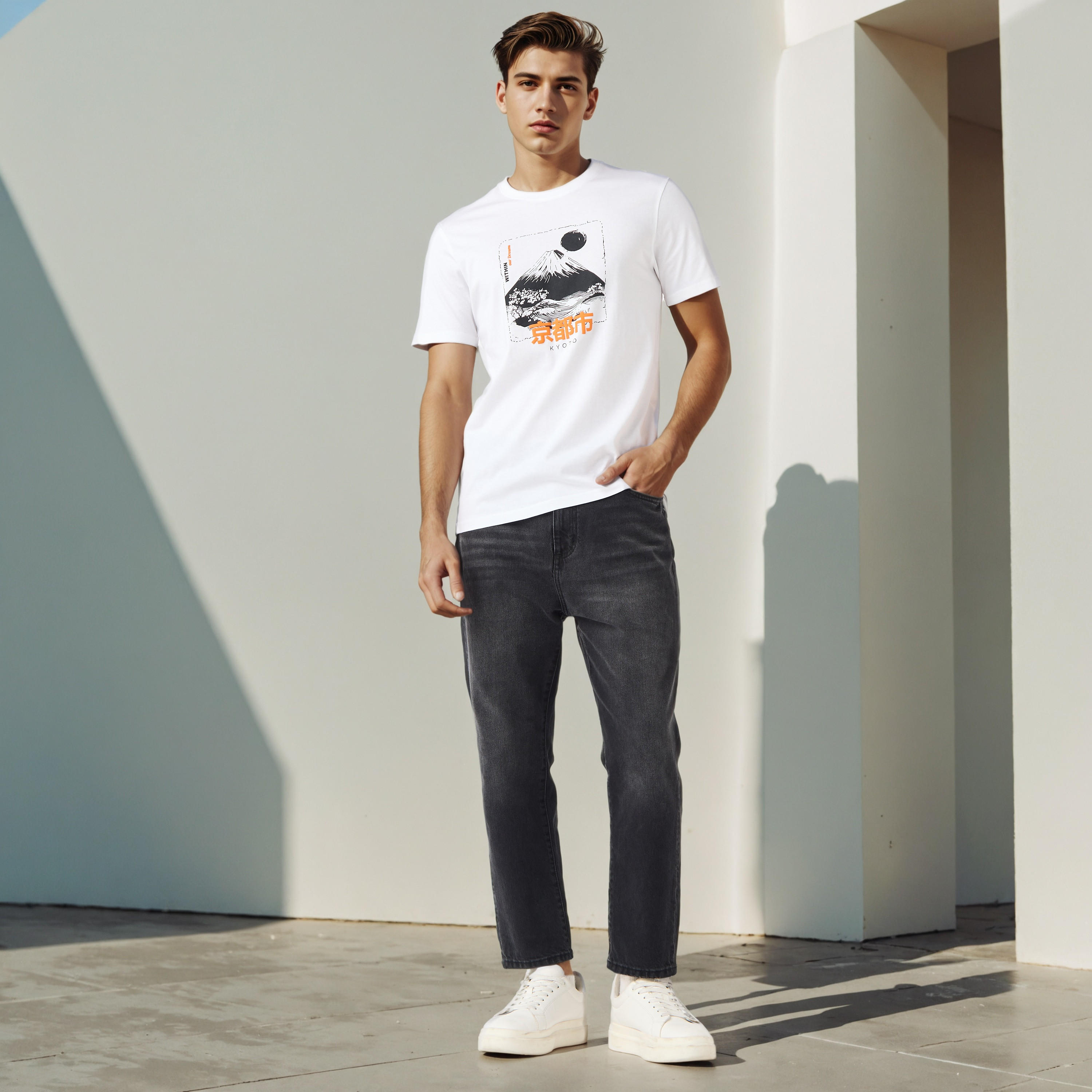 Graphic Print Crew Neck T-shirt-men-clothing-tshirtsandpolos-tshirts-image-2