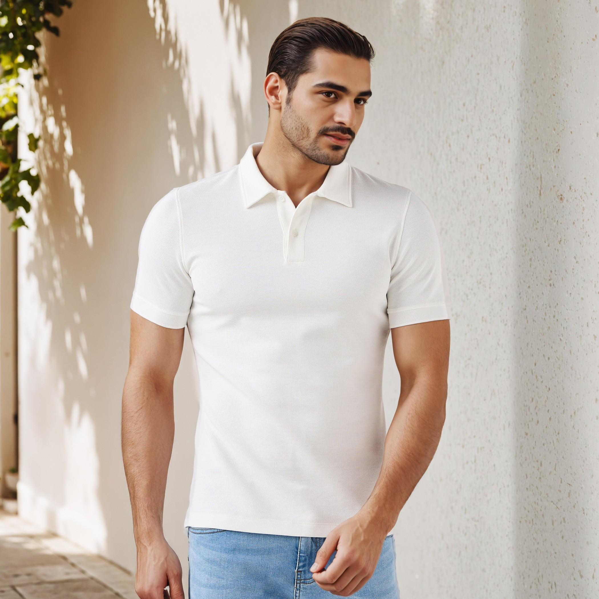 Textured Polo T-shirt-men-clothing-tshirtsandpolos-polos-image-1