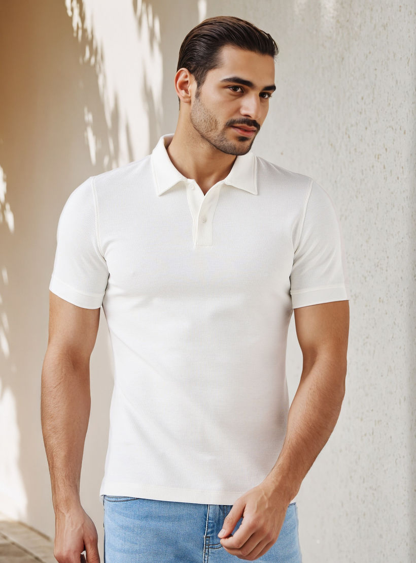 Textured Polo T-shirt-men-clothing-tshirtsandpolos-polos-image-1
