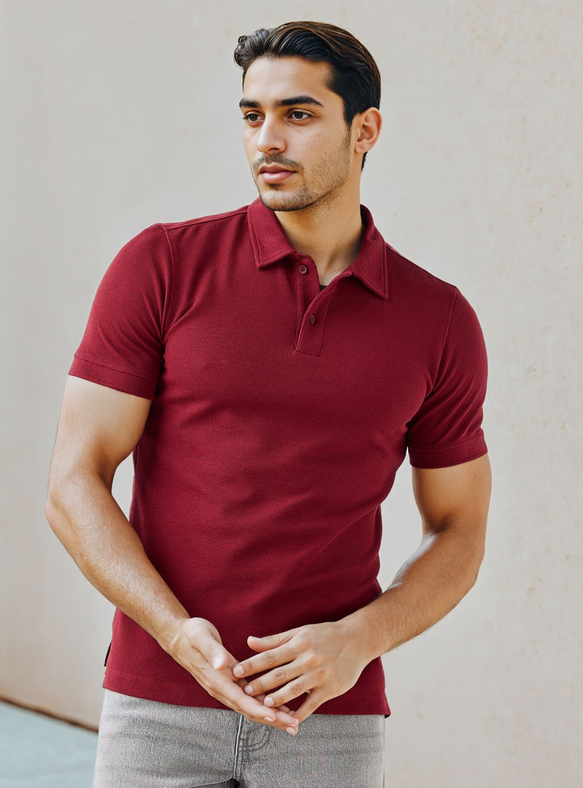 Textured Polo T-shirt-men-clothing-tshirtsandpolos-polos-image-1