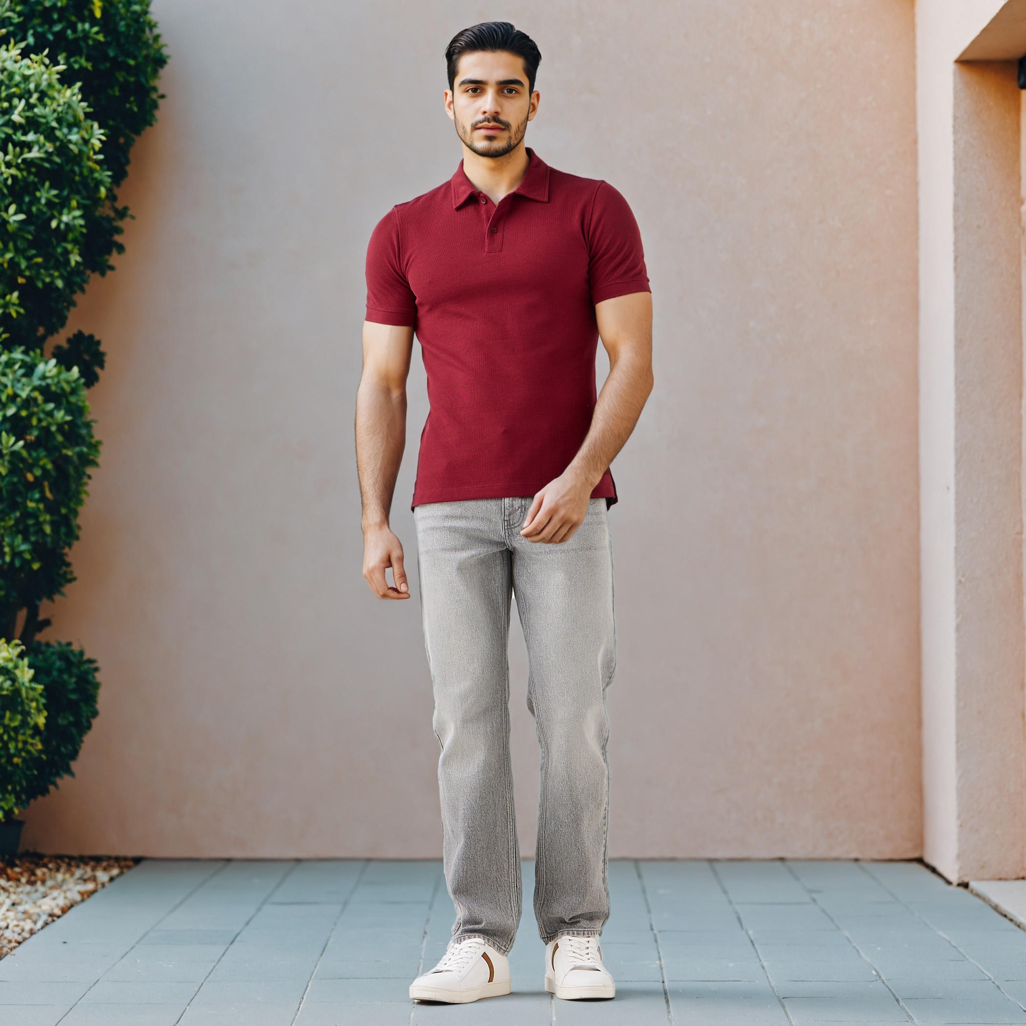 Textured Polo T-shirt-men-clothing-tshirtsandpolos-polos-image-2