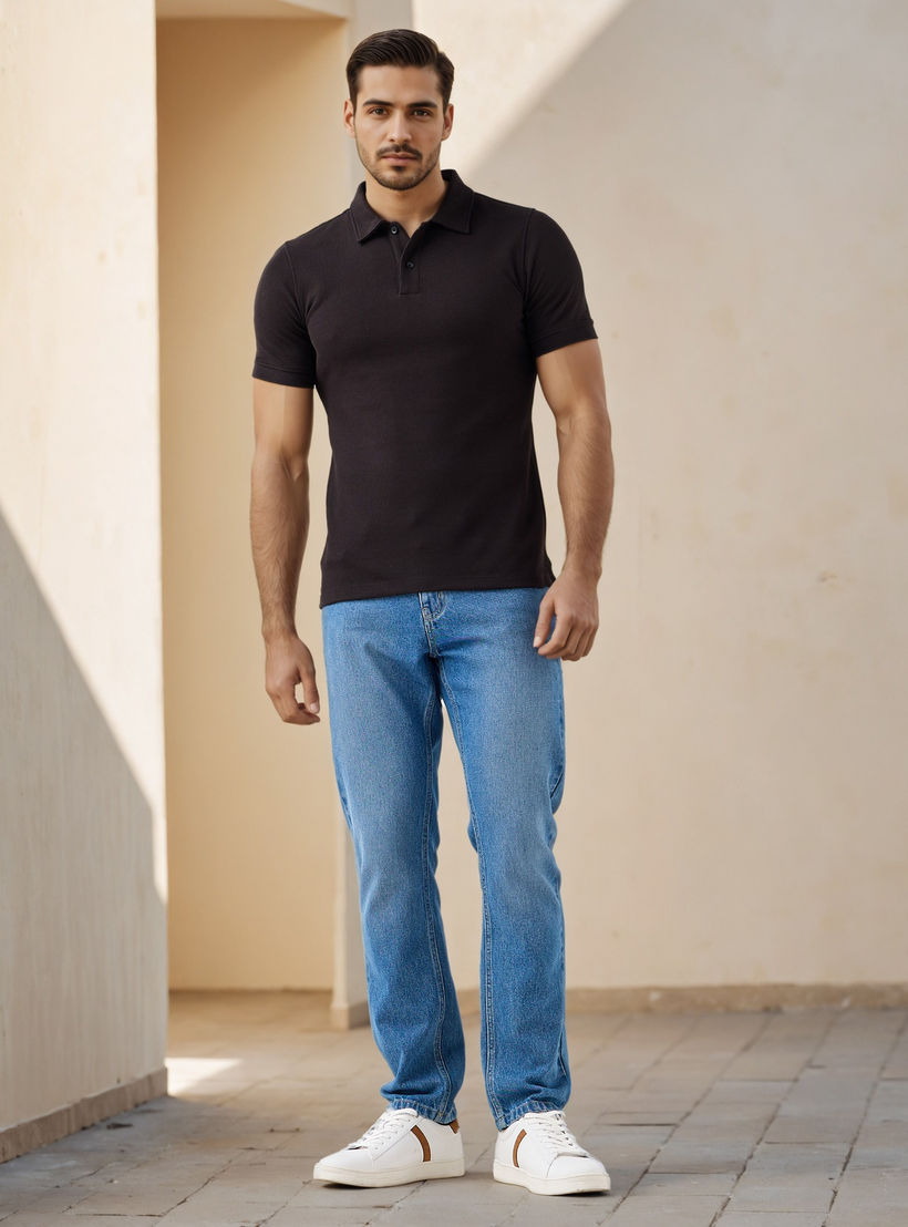 Textured Polo T-shirt-men-clothing-tshirtsandpolos-polos-image-1