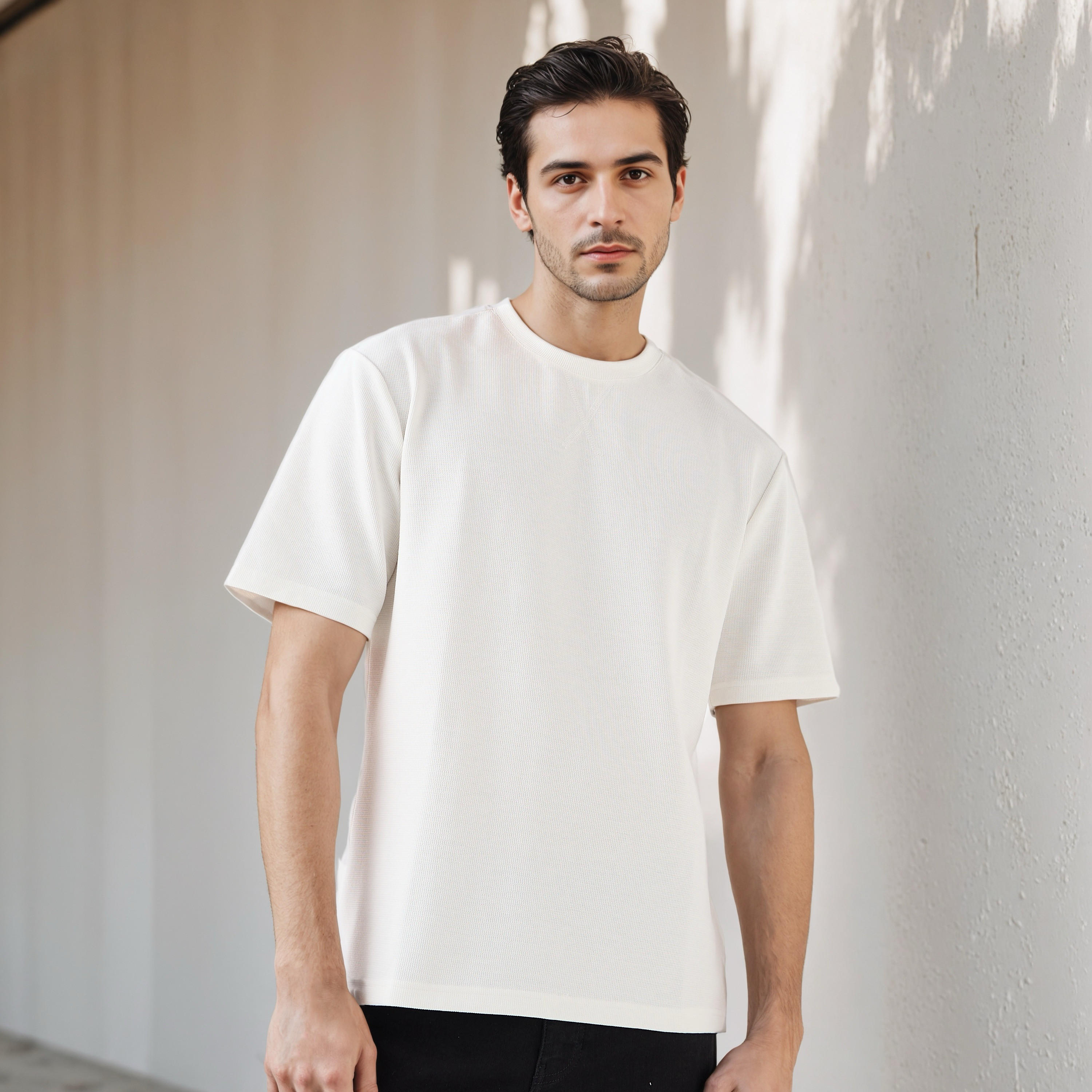 تيشيرت بارز الملمس بقصّة مريحة-men-clothing-tshirtsandpolos-tshirts-image-1