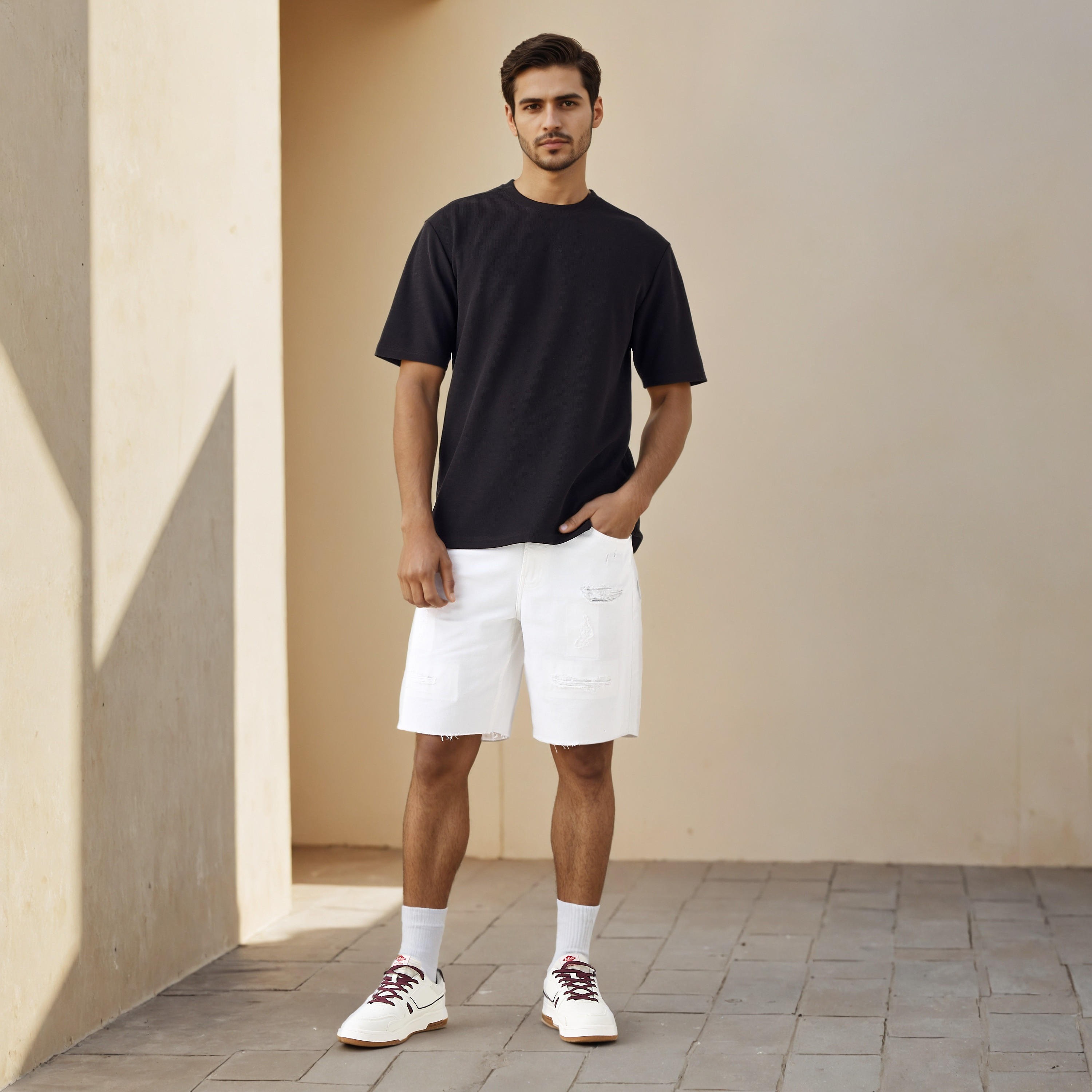 تيشيرت بارز الملمس بقصّة مريحة-men-clothing-tshirtsandpolos-tshirts-image-2