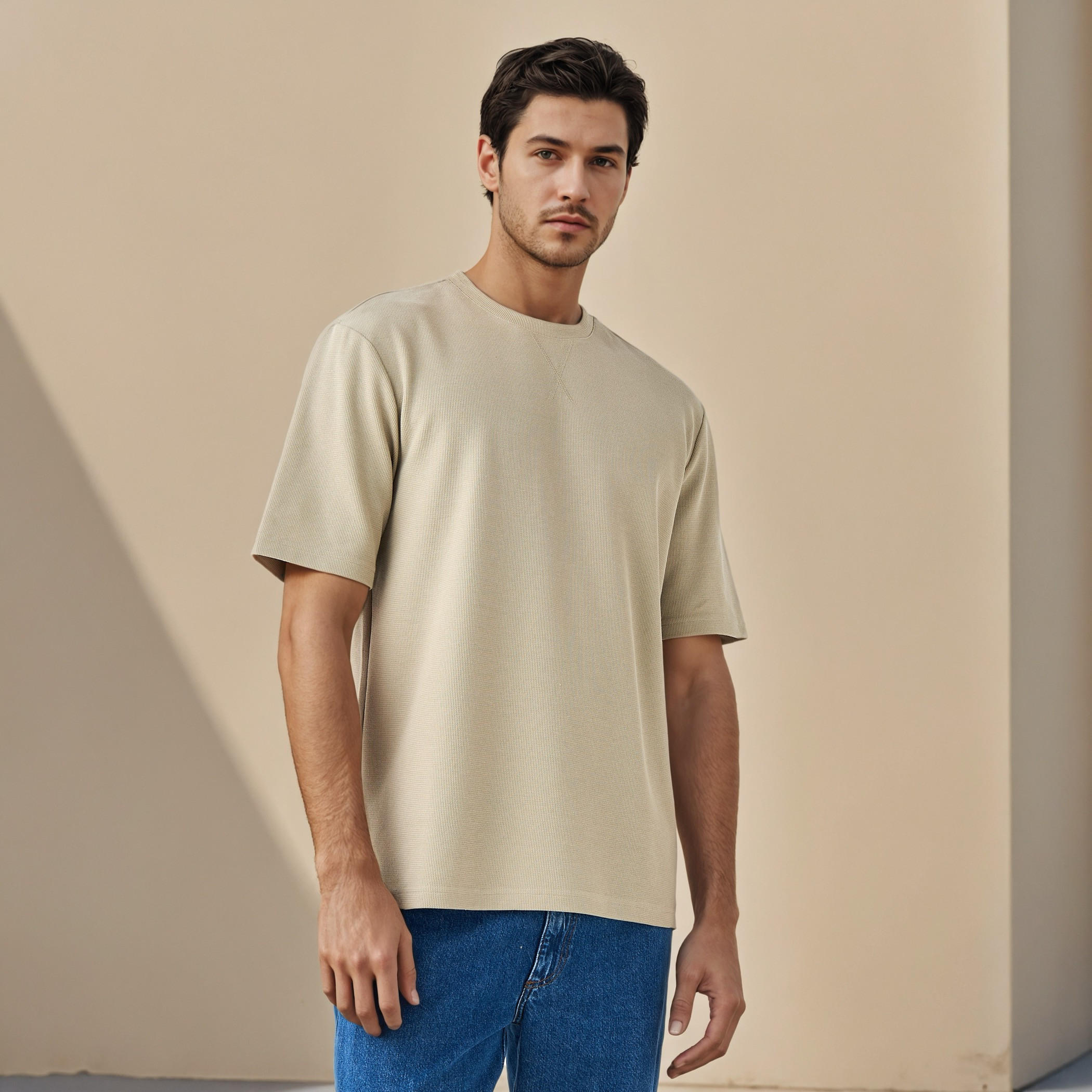 Relaxed Fit Textured T-shirt-men-clothing-tshirtsandpolos-tshirts-image-1