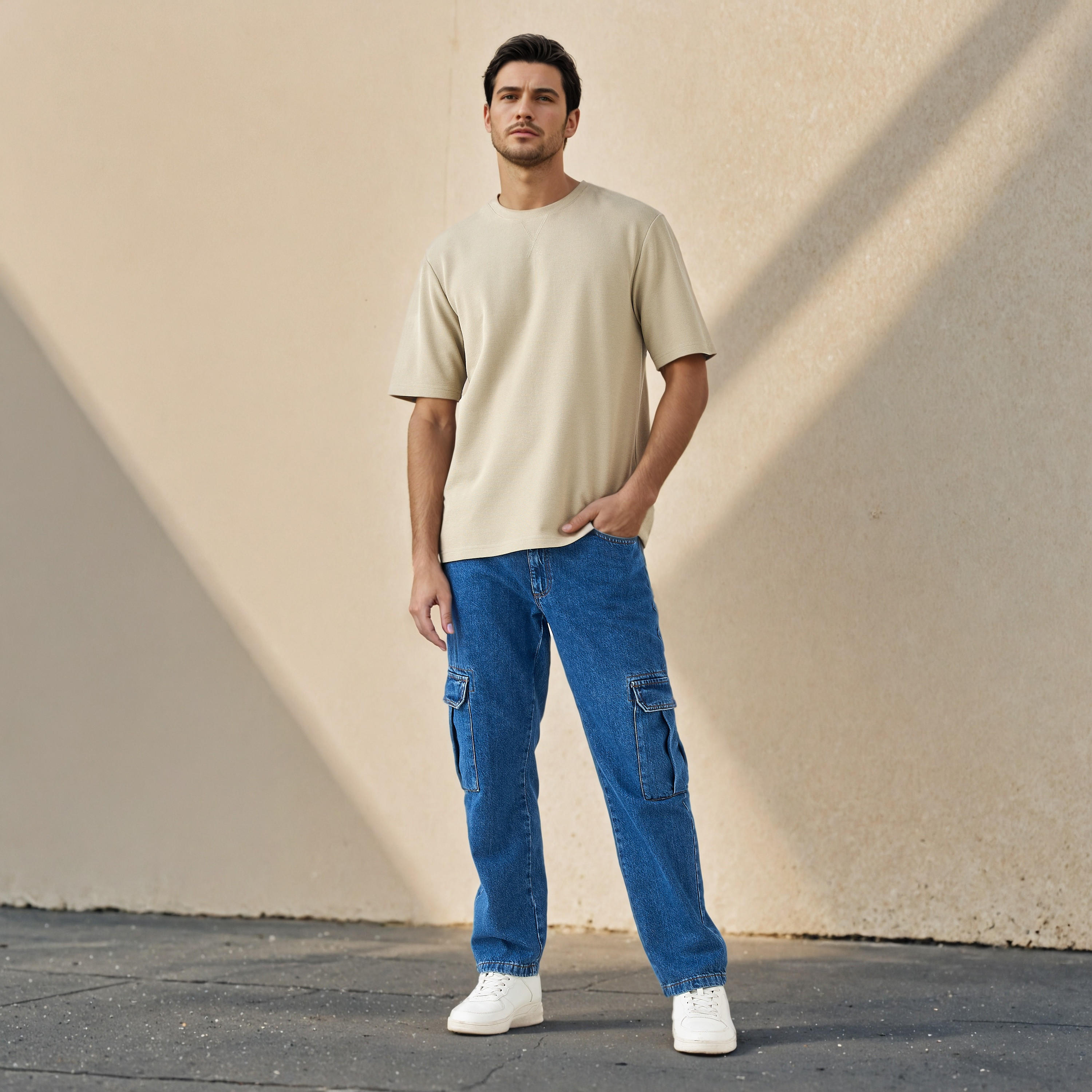 Relaxed Fit Textured T-shirt-men-clothing-tshirtsandpolos-tshirts-image-2