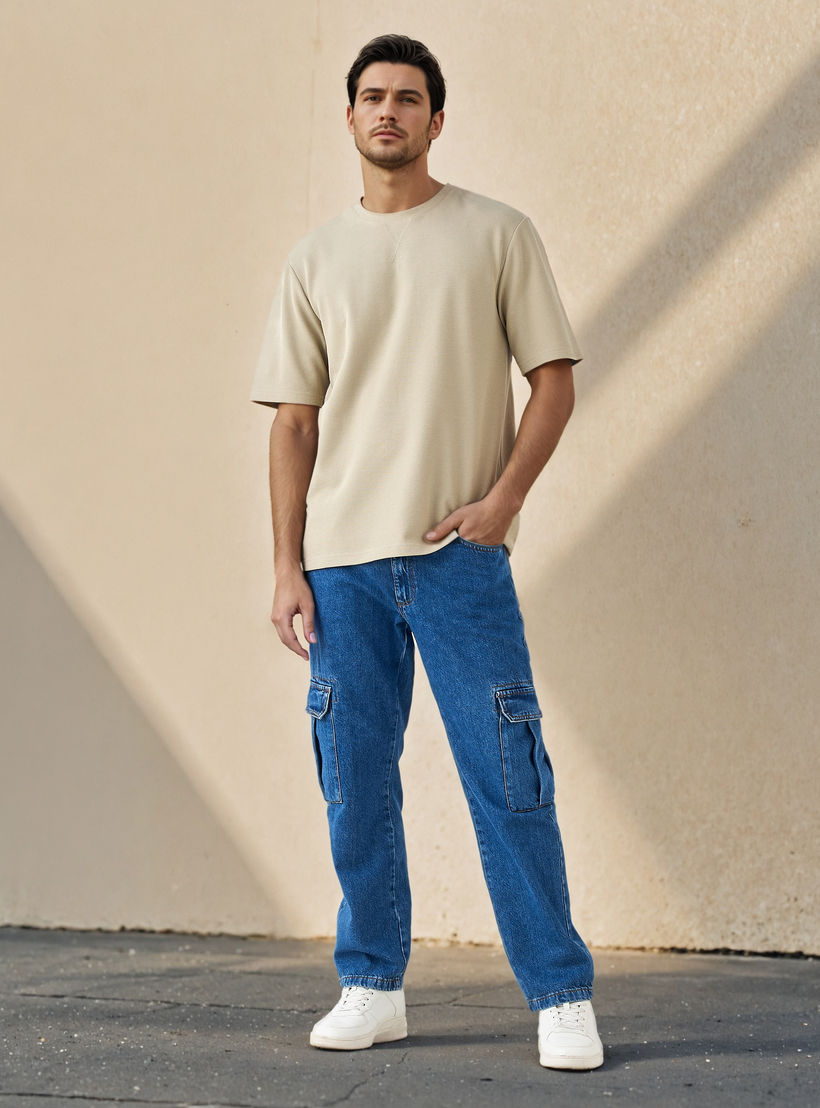 Relaxed Fit Textured T-shirt-men-clothing-tshirtsandpolos-tshirts-image-2