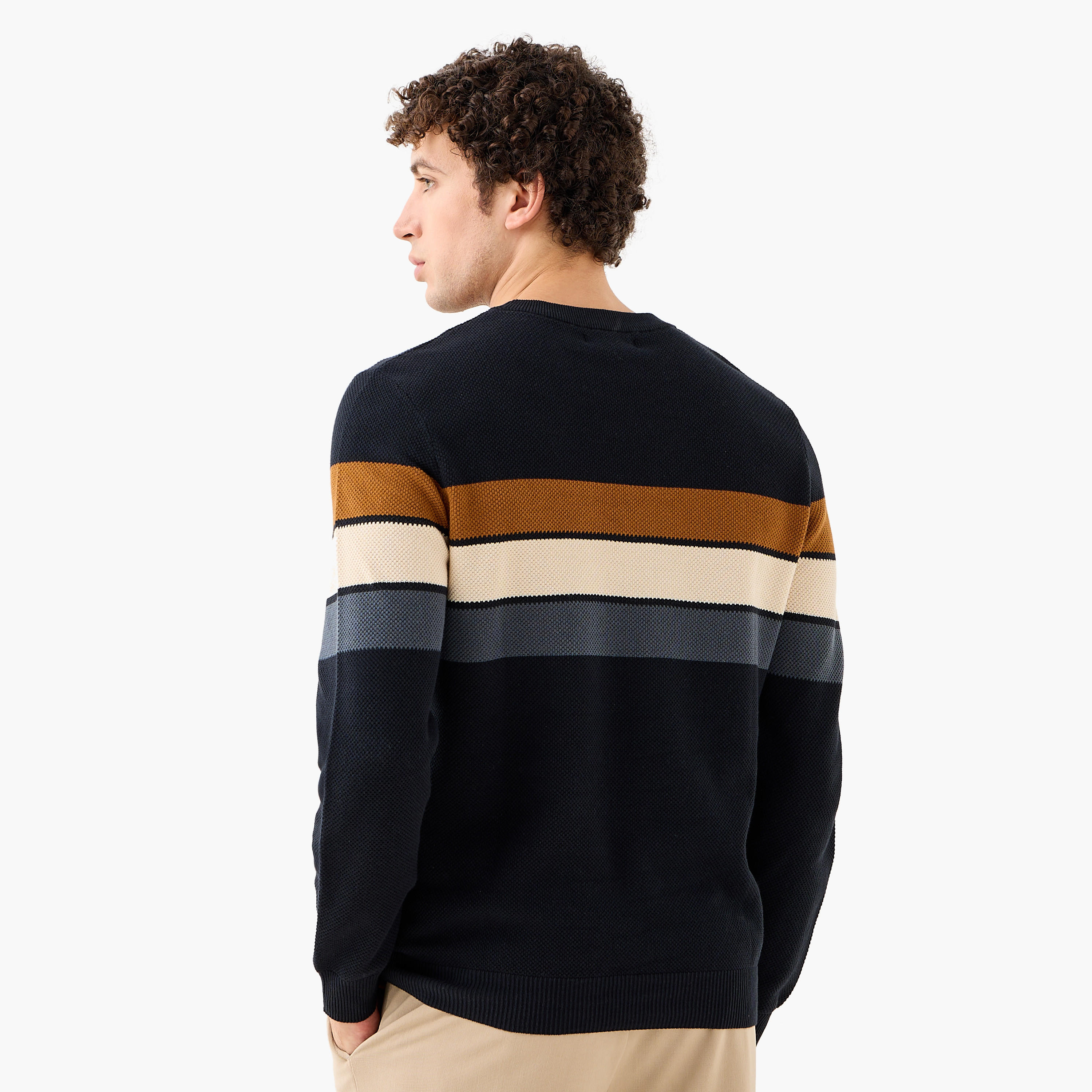 Men Crew Neck Striped Sweater-men-clothing-sweatersandpullovers-image-3