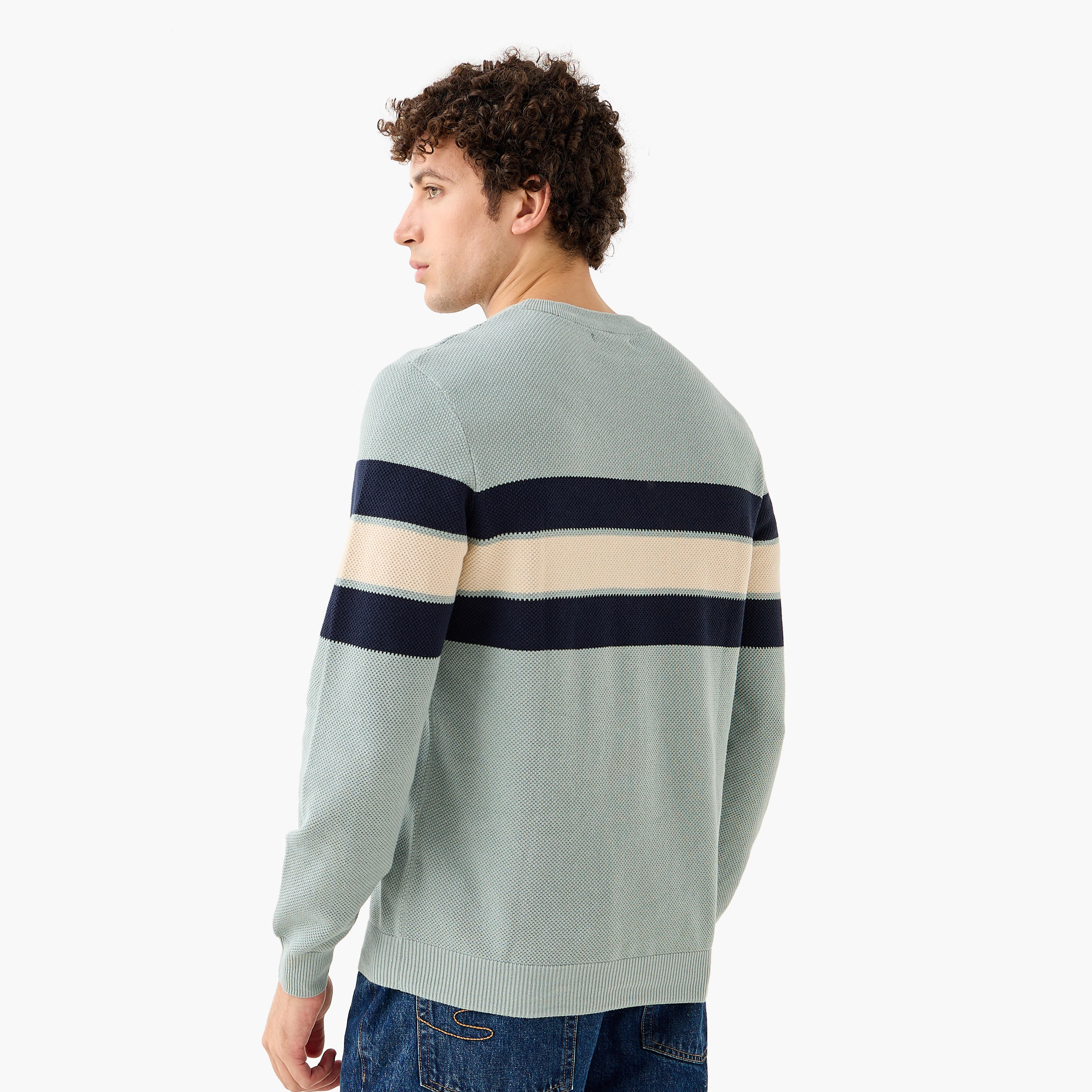 Men Crew Neck Striped Sweater-men-clothing-sweatersandpullovers-image-3