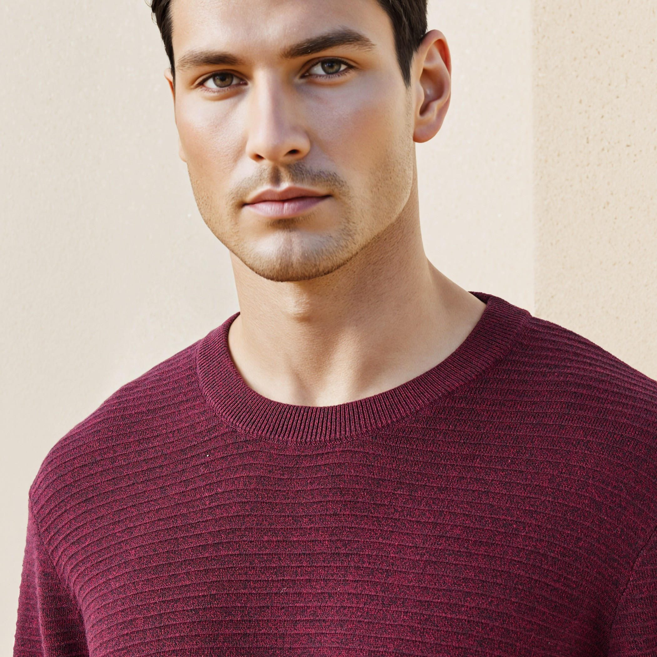 Textured Ottoman Sweater with Crew Neck-men-clothing-sweatersandpullovers-image-4