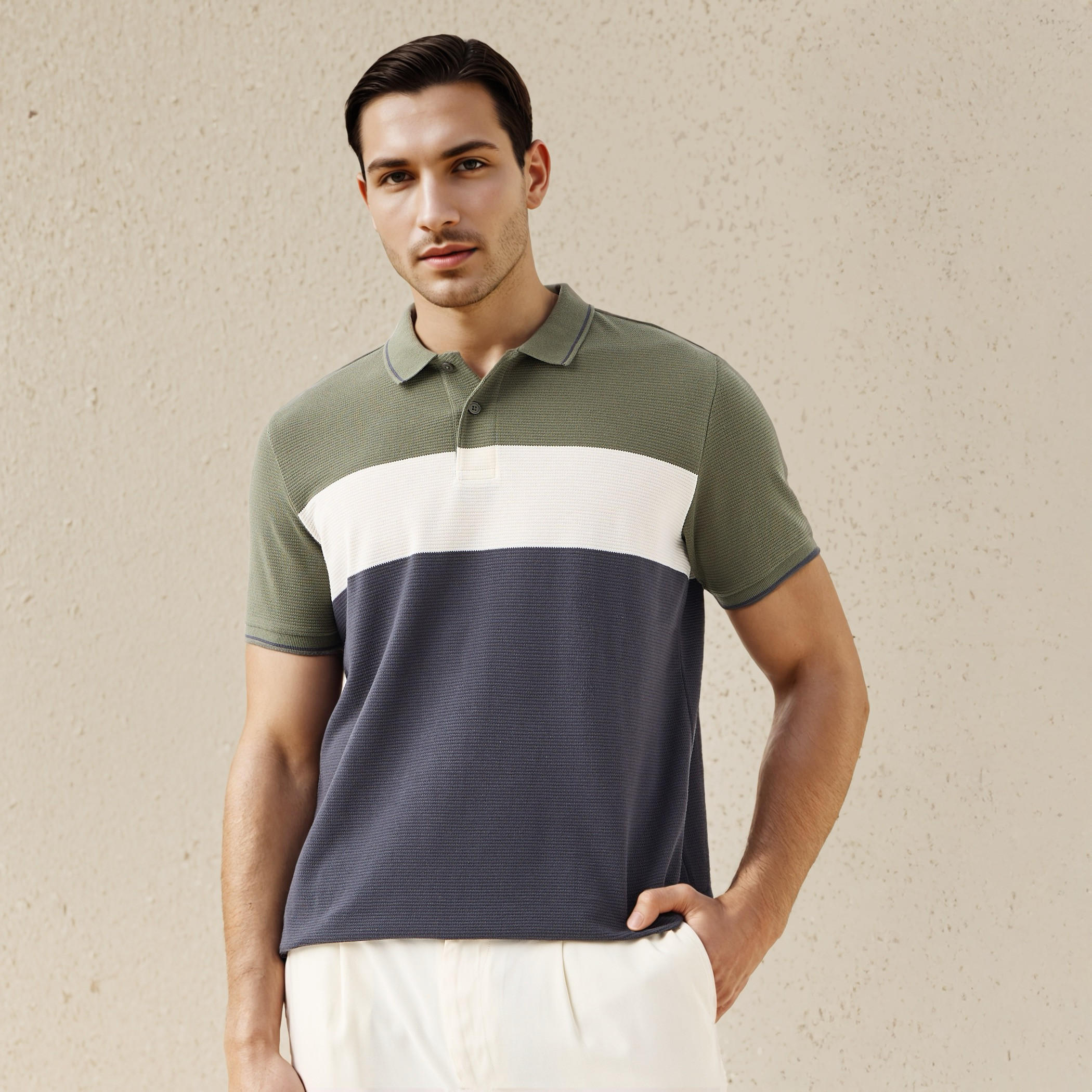 Striped Regular Fit Polo T-shirt-men-clothing-tshirtsandpolos-polos-image-1