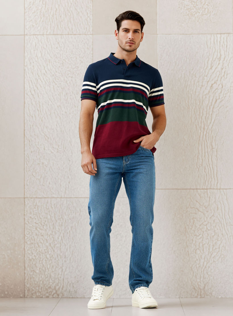 تيشيرت بولو بيكيه مقلم-men-clothing-tshirtsandpolos-polos-image-2