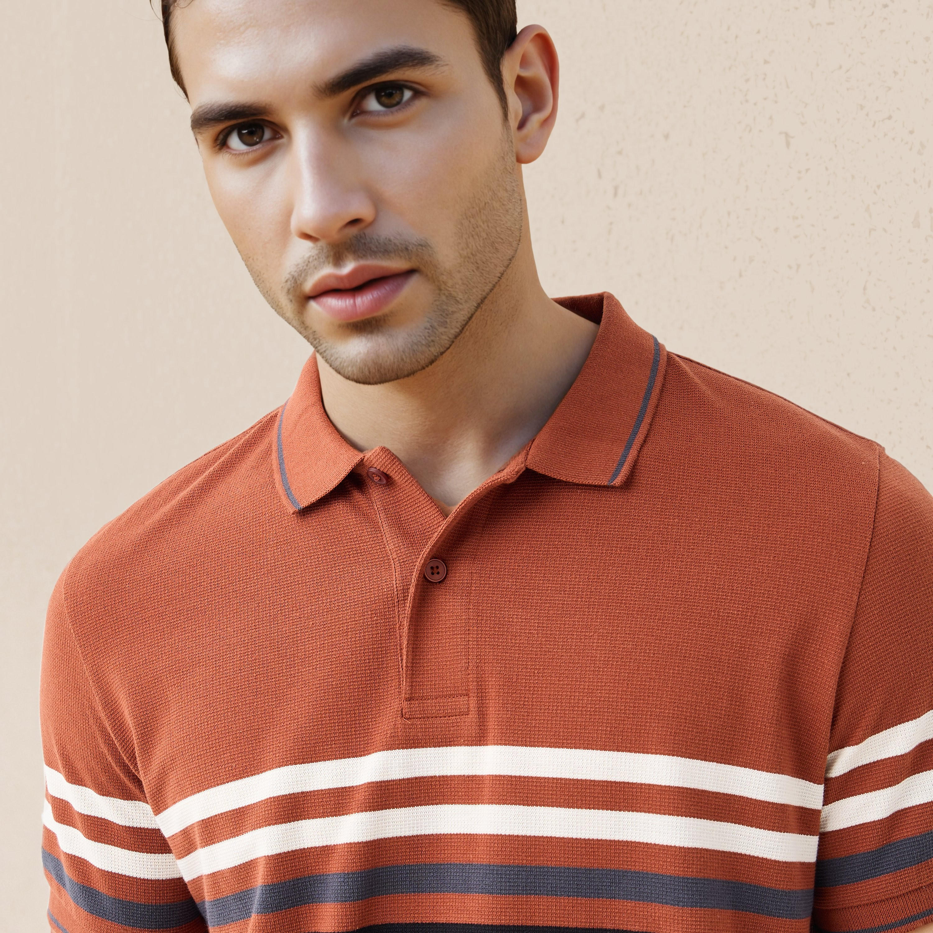 تيشيرت بولو بيكيه مقلم-men-clothing-tshirtsandpolos-polos-image-2