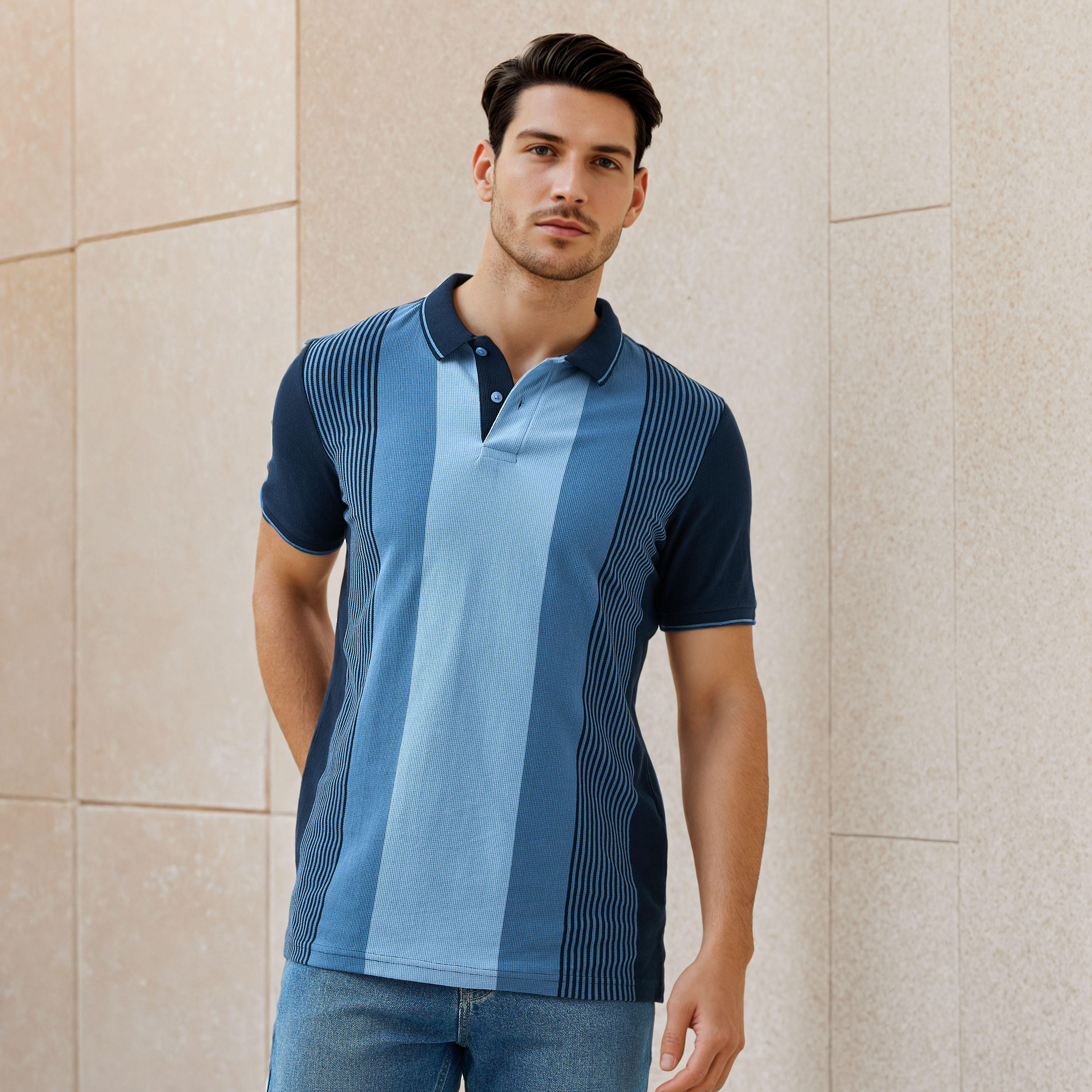 تيشيرت بولو بيكيه مخطط-men-clothing-tshirtsandpolos-polos-image-1