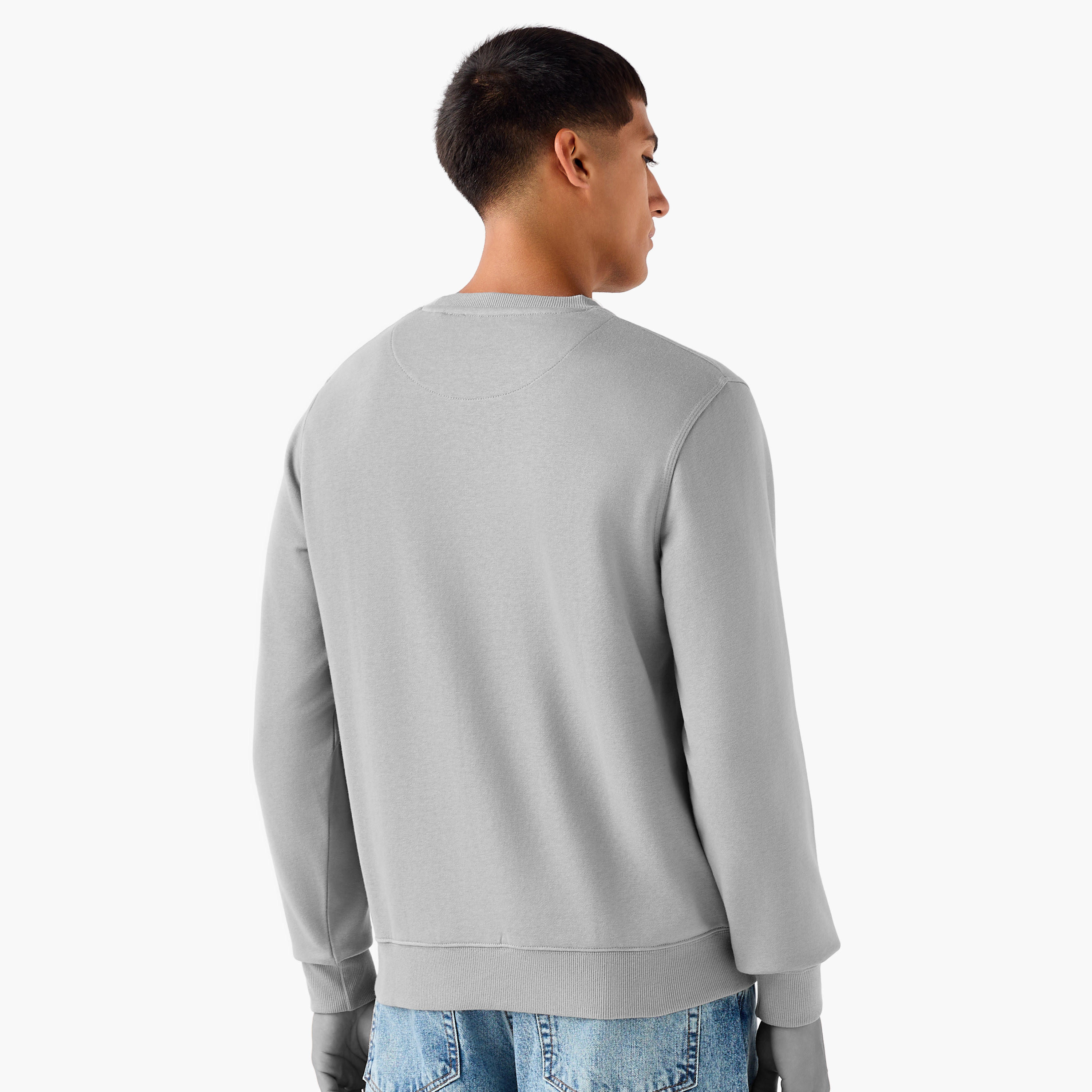 Men Regular Fit Crew Neck Sweatshirt-men-winterwear-hoodiesandsweatshirts-image-3