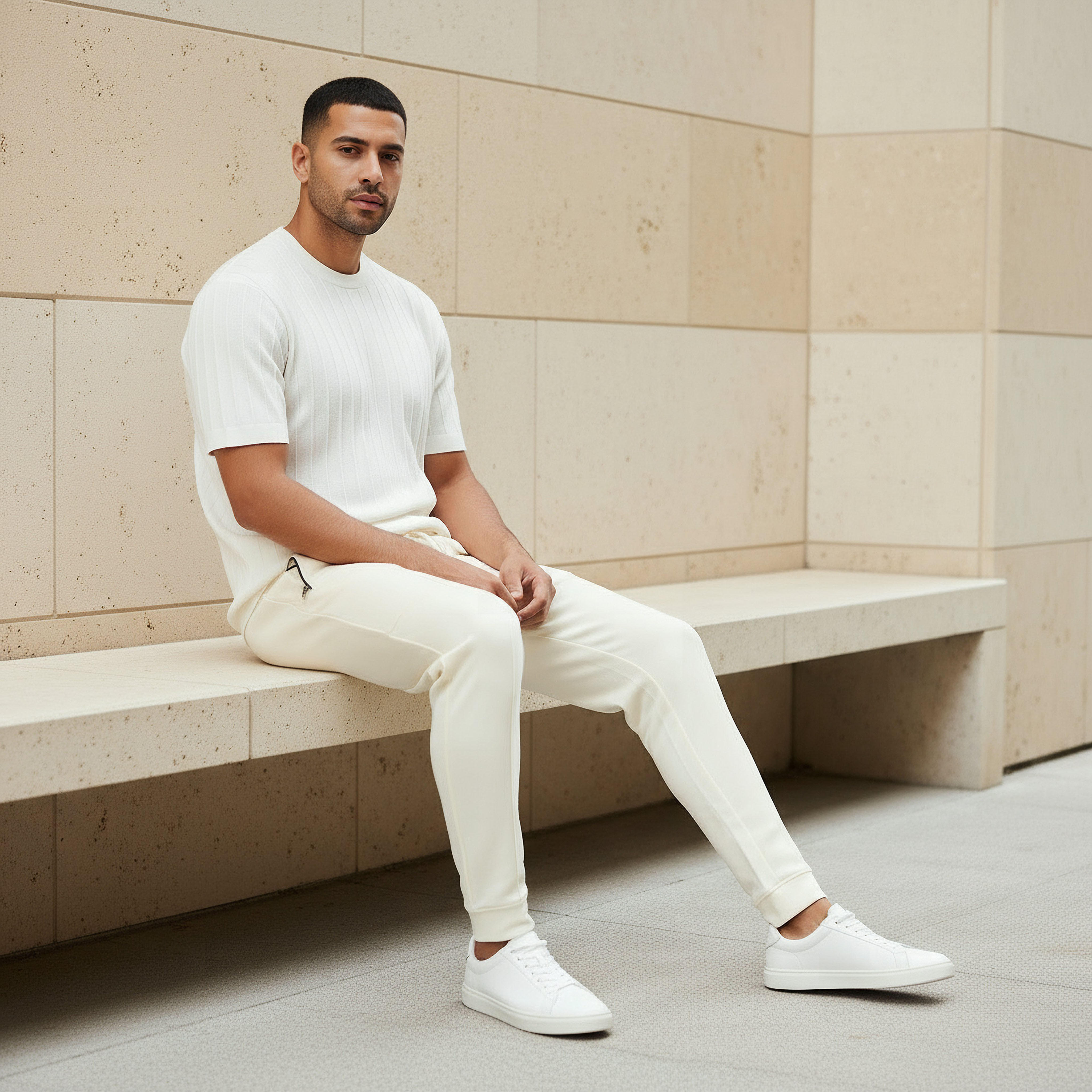Men Regular Fit Crew Neck Short Sleeve Knit Textured T-shirt-men-clothing-tshirtsandpolos-tshirts-image-2
