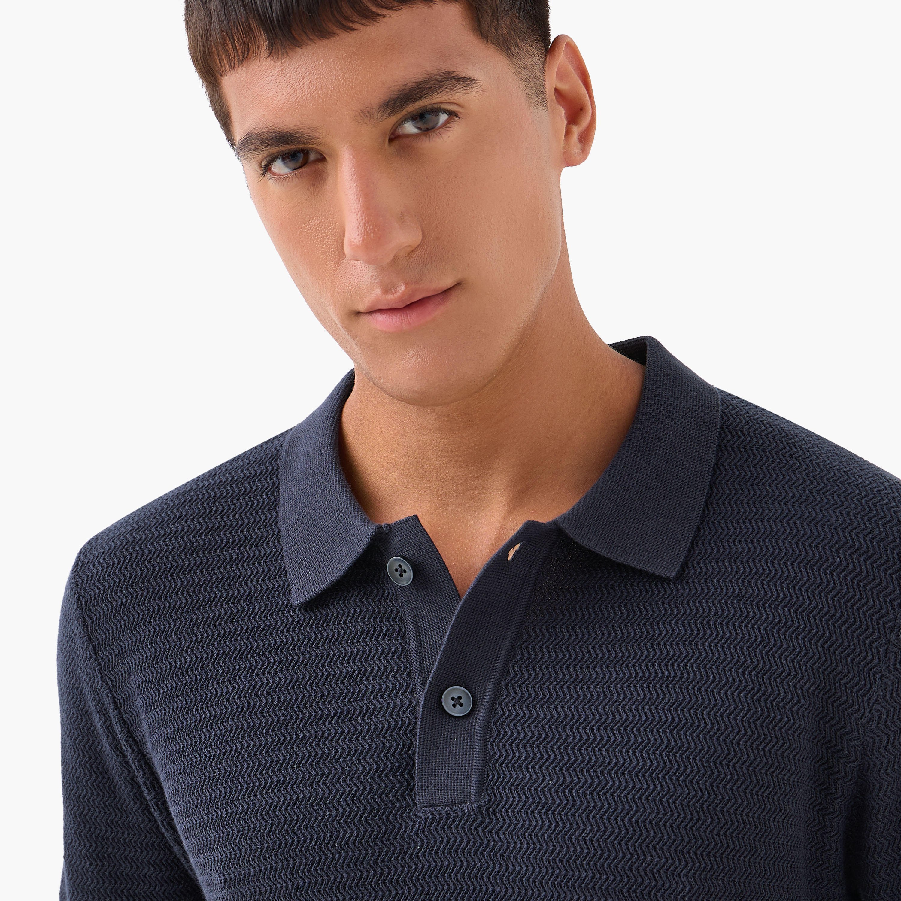 Men Long Sleeves Knit Textured Polo T-shirt-men-clothing-tshirtsandpolos-polos-image-4