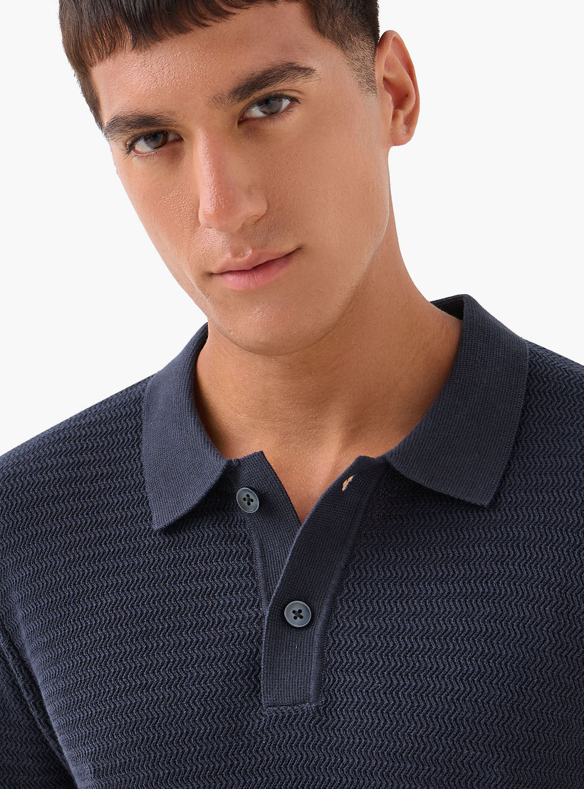 Men Long Sleeves Knit Textured Polo T-shirt-men-clothing-tshirtsandpolos-polos-image-4