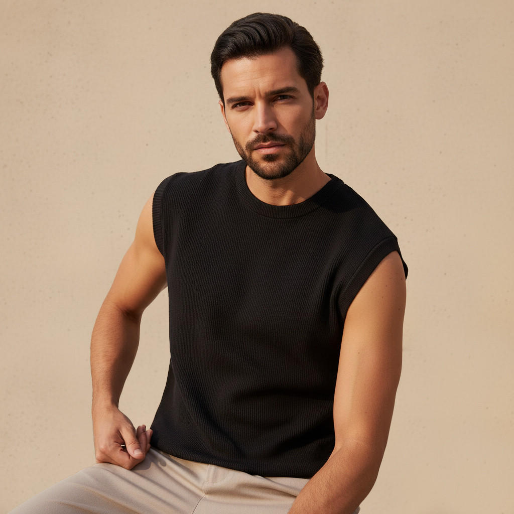 Men Crew Neck Sleeveless Sweater-men-clothing-sweatersandpullovers-image-1