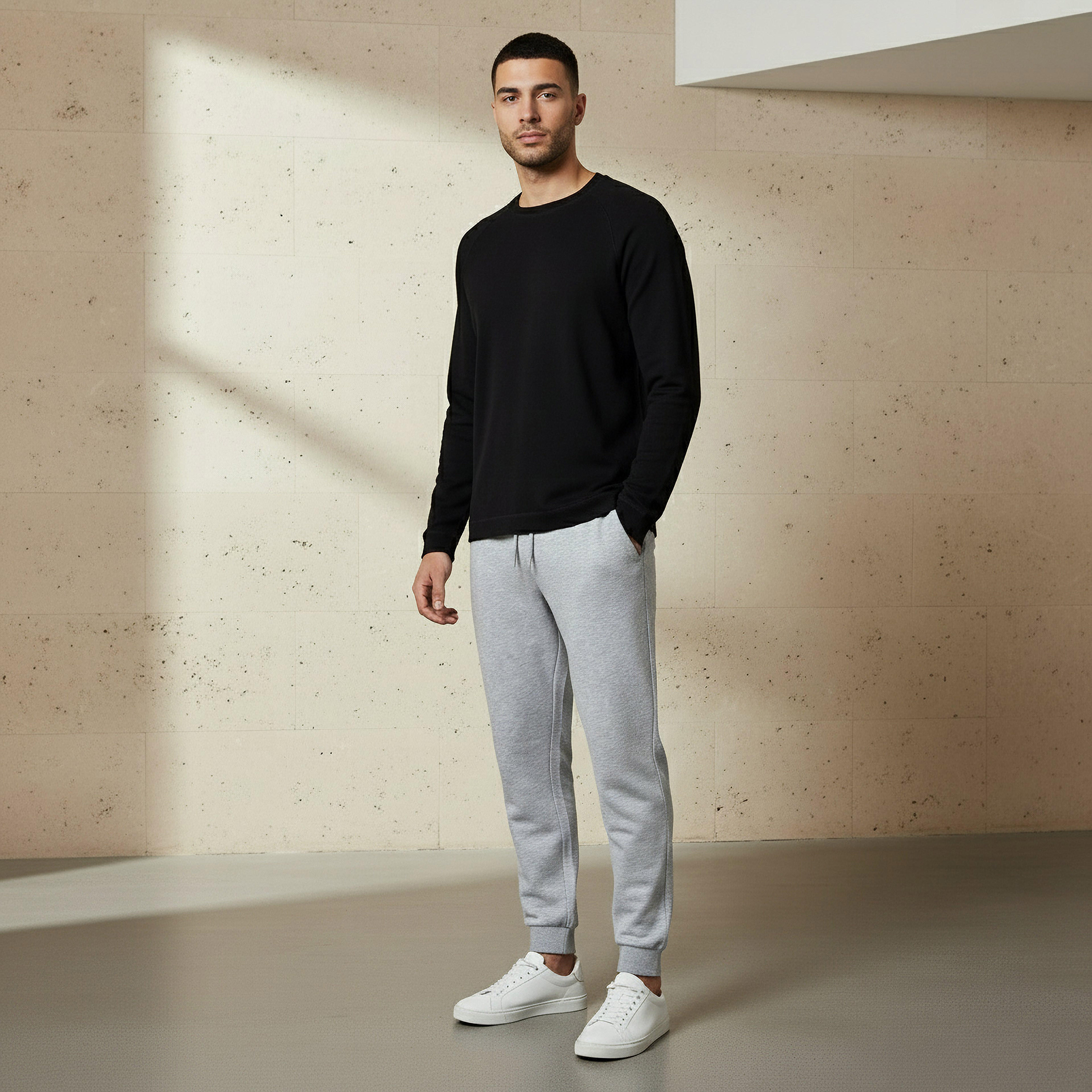 Men Regular Fit Crew Neck Long Sleeve Textured T-shirt-men-clothing-tshirtsandpolos-tshirts-image-2