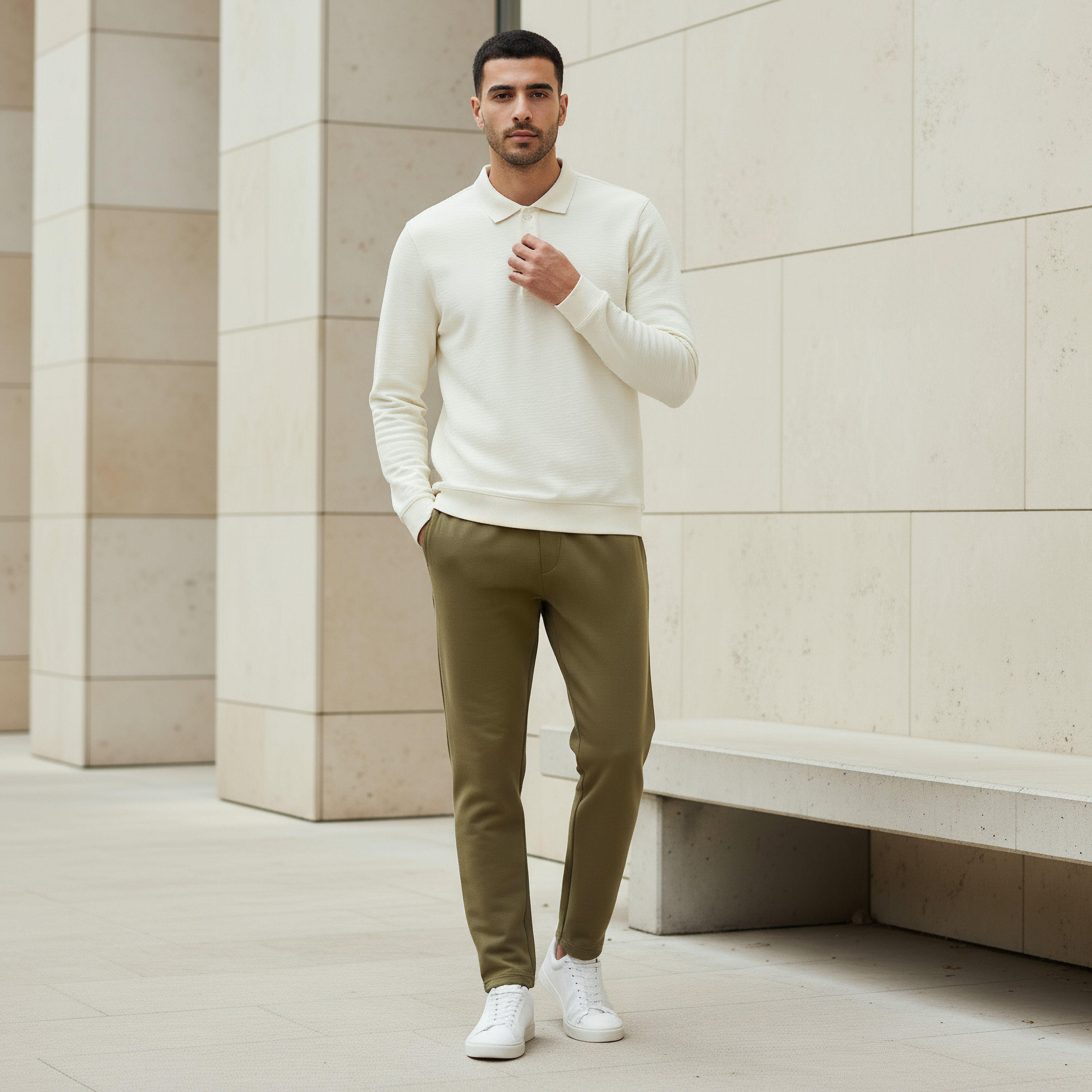 Men Long Sleeves Textured Polo T-shirt-men-clothing-tshirtsandpolos-polos-image-2